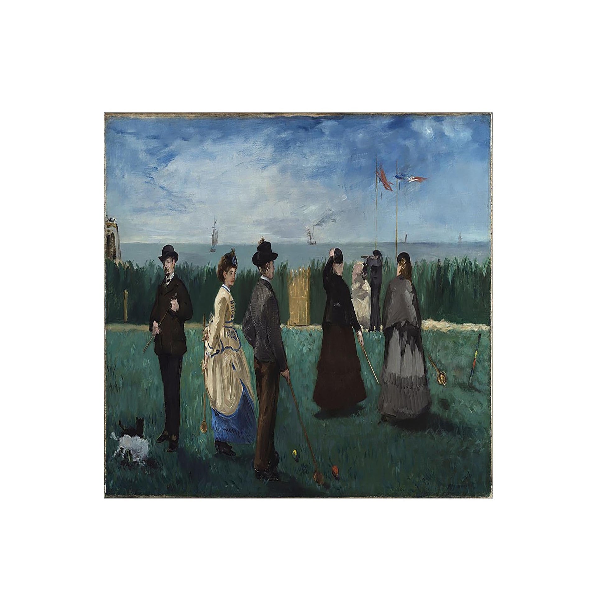 Le Jeu de Croquet à Boulogne - Edouard Manet - Reproduction Peinture
