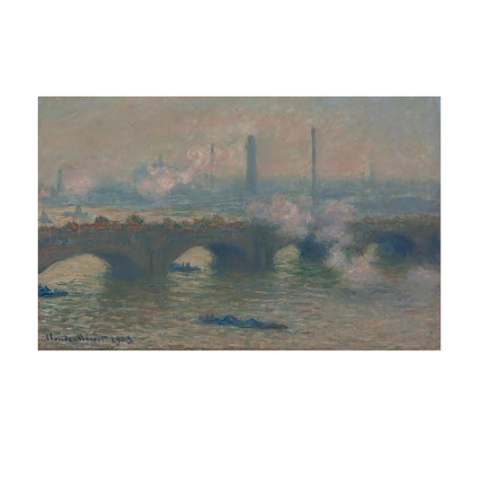 Le Pont de Waterloo, Journée Grise - Claude Monet - Reproduction Peinture