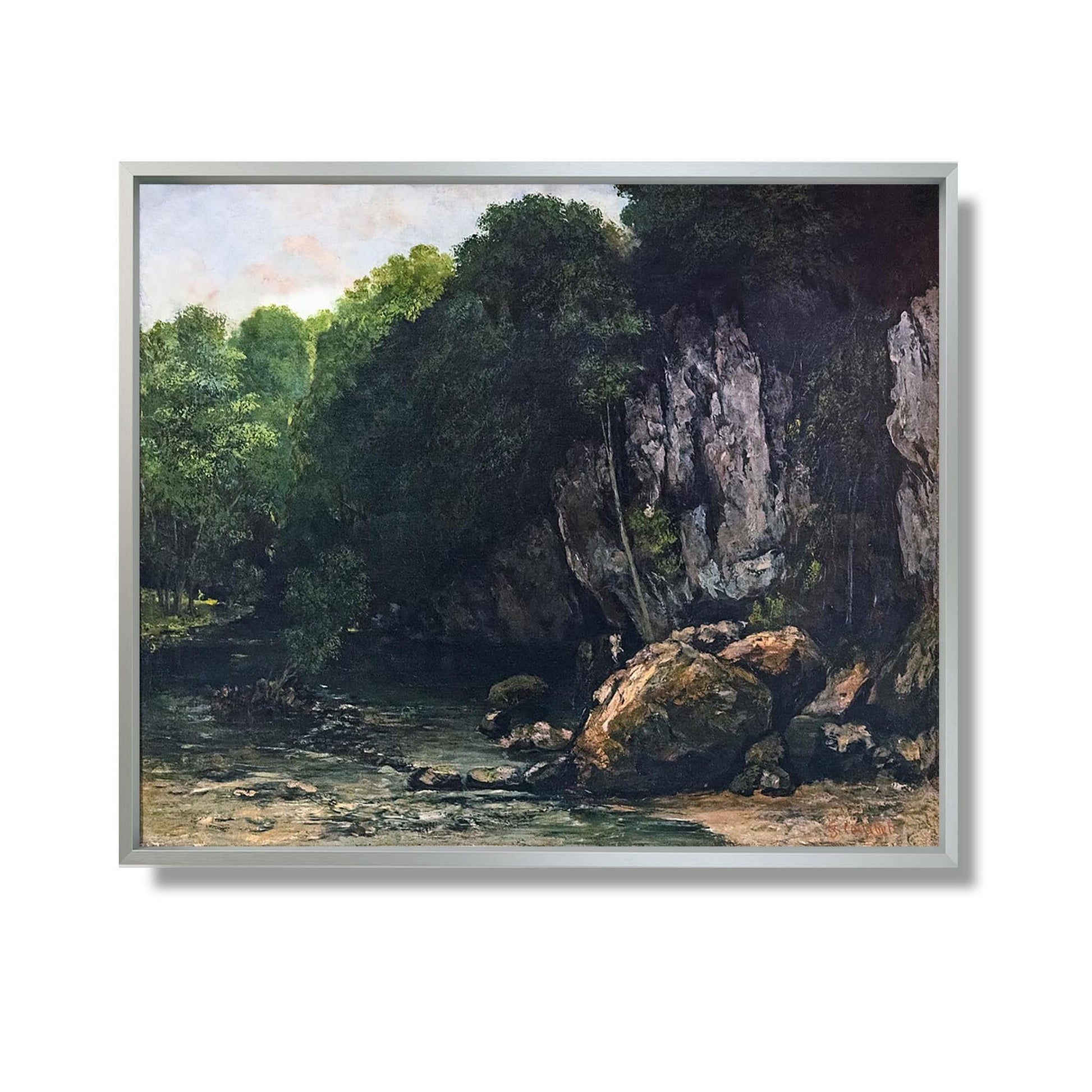 Le Ruisseau du Puits Noir - Gustave Courbet - Reproduction Peinture