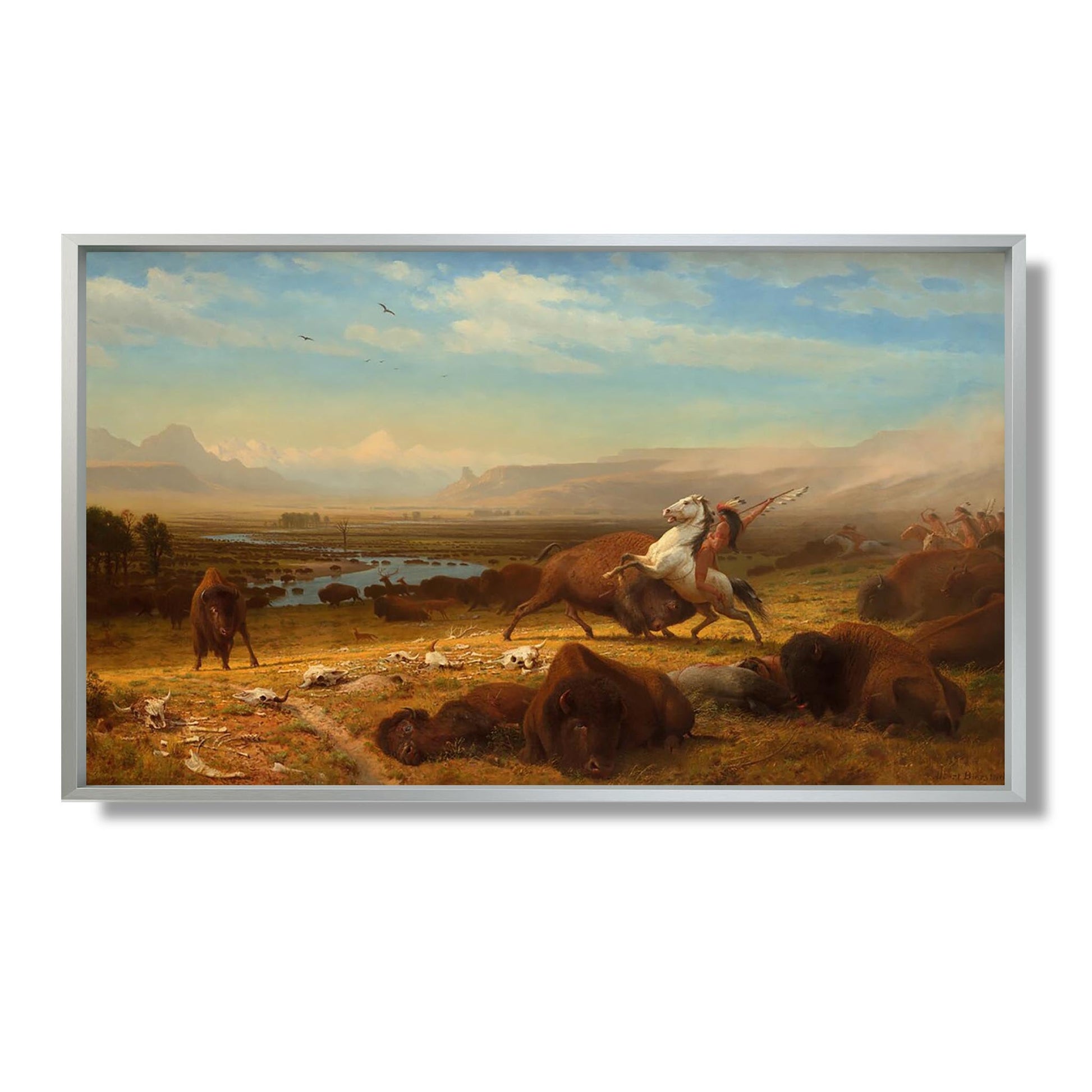 Le dernier des bisons - Albert Bierstadt - Reproduction Peinture