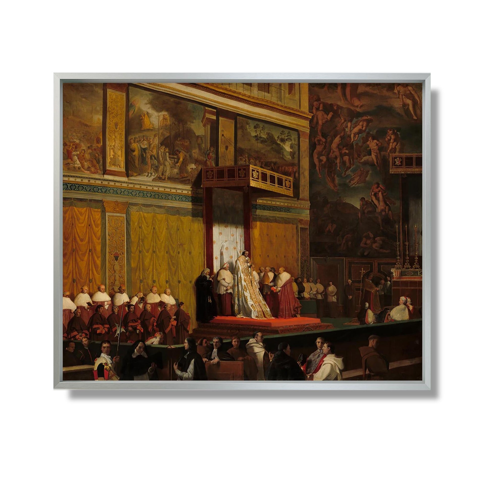 Le pape Pie VII dans la chapelle Sixtine - Jean-Auguste-Dominique Ingres - Reproduction Peinture