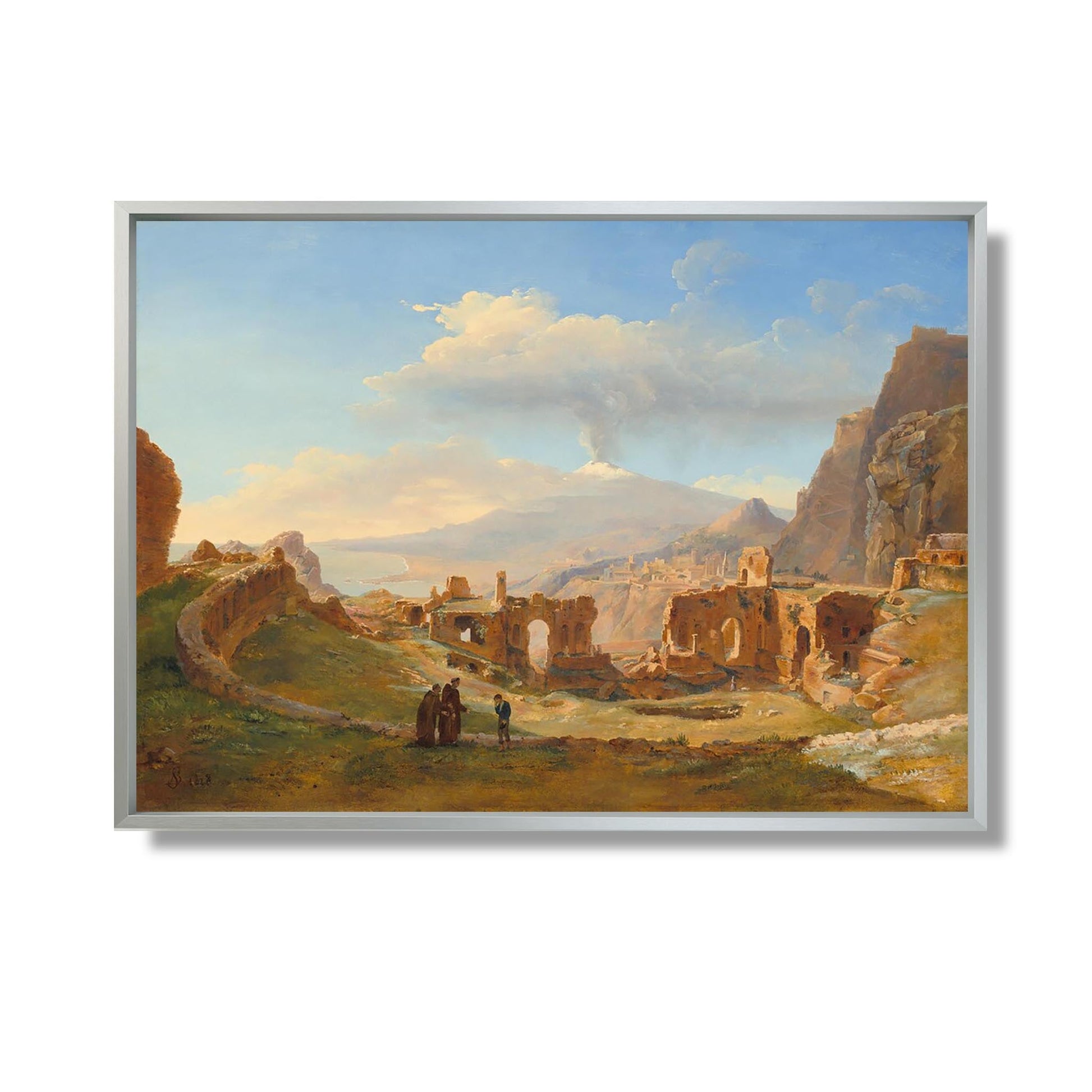 Le théâtre romain de Taormine - Louise-Joséphine Sarazin de Belmont - Reproduction Peinture