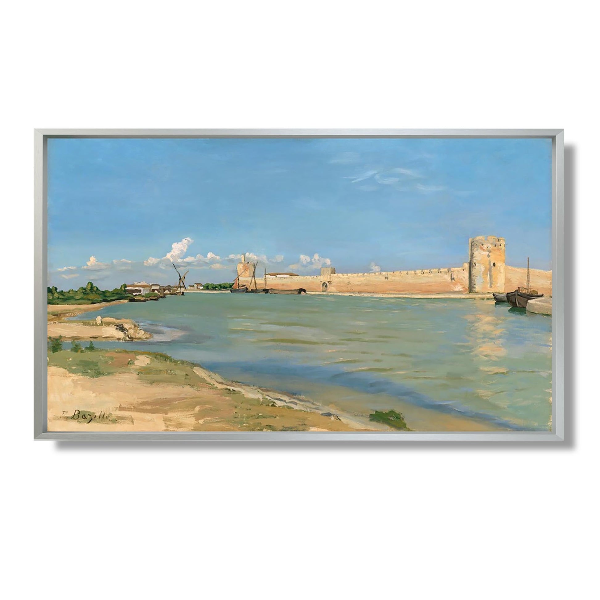 Les Remparts d'Aigues-Mortes - Frédéric Bazille - Reproduction Peinture
