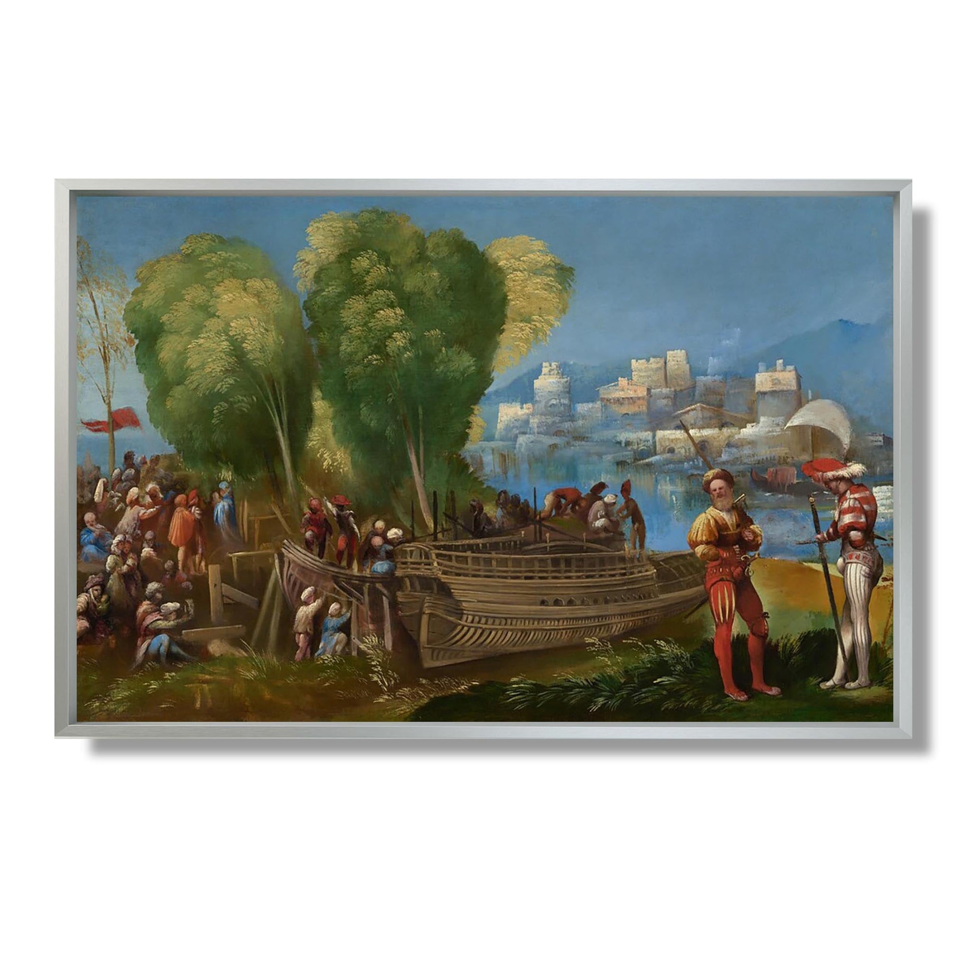 Les Troyens réparant leurs navires en Sicile - Dosso Dossi - Reproduction Peinture