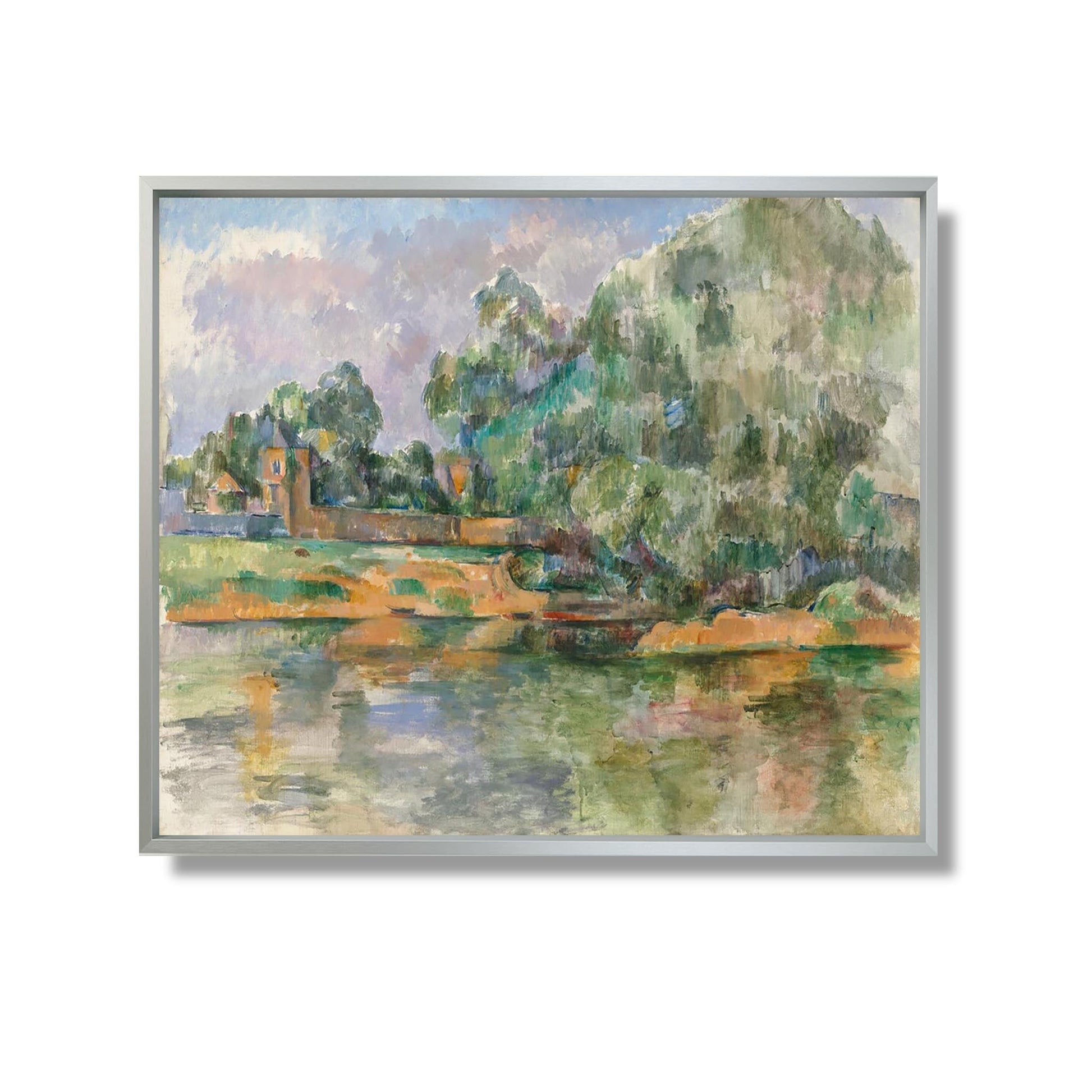 Les bords de Seine à Médan - Paul Cézanne - Reproduction Peinture