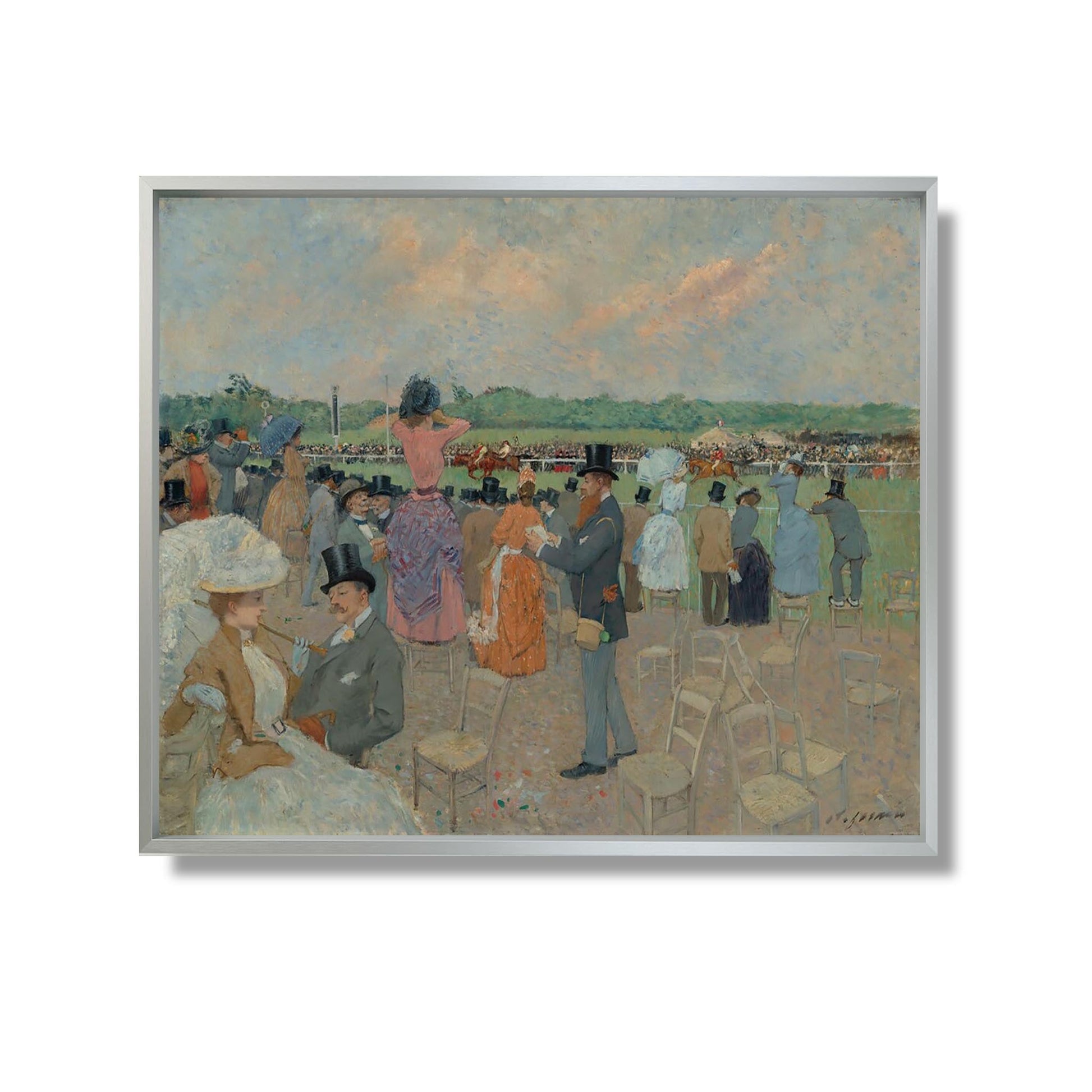 Les courses à Longchamp - Jean-Louis Forain - Reproduction Peinture