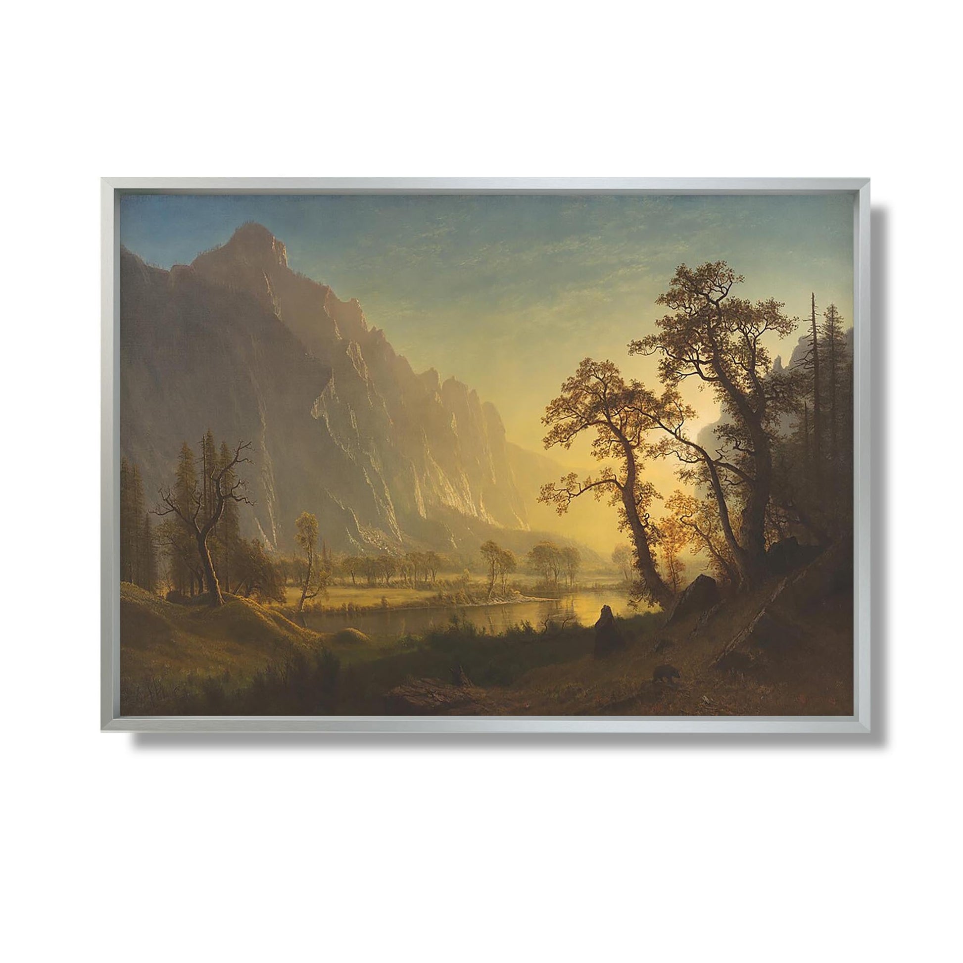 Levé de Soleil, Vallée Yosemite - Albert Bierstadt - Reproduction Peinture