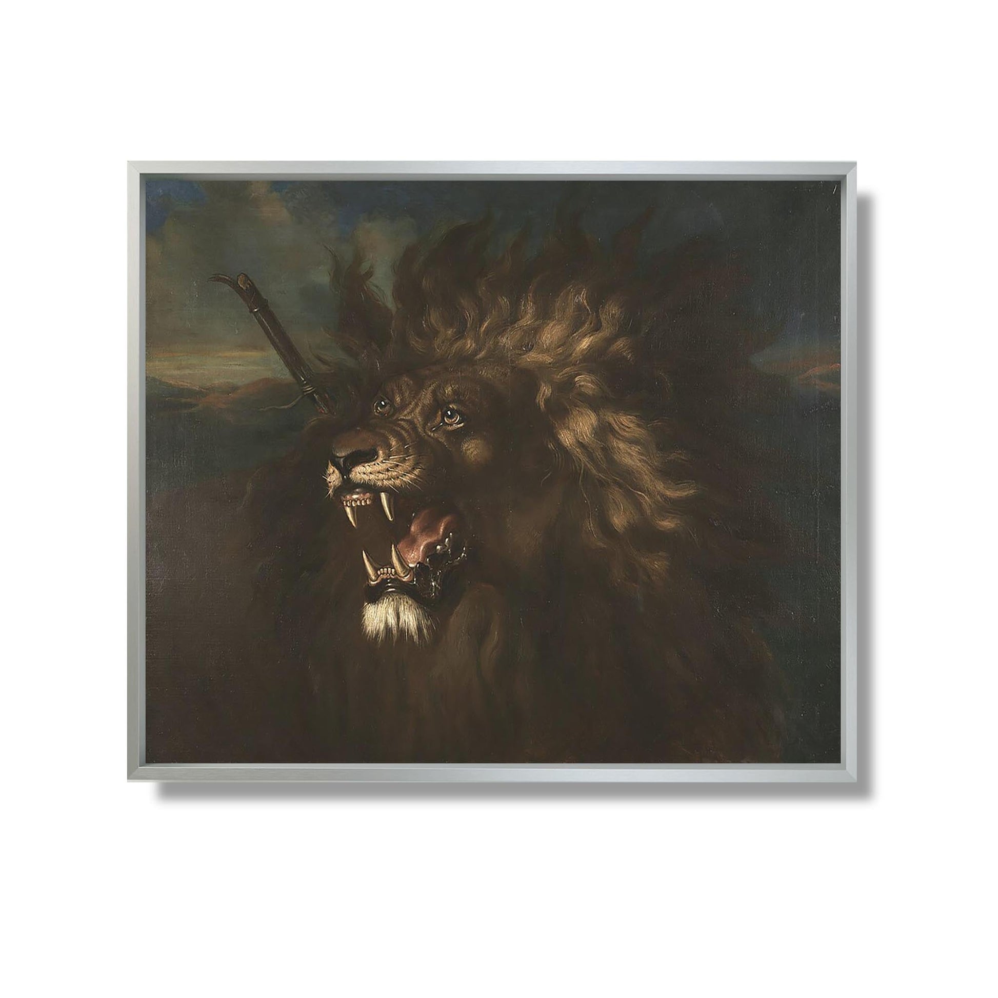 Lion Blessé - Raden Saleh - Reproduction Peinture