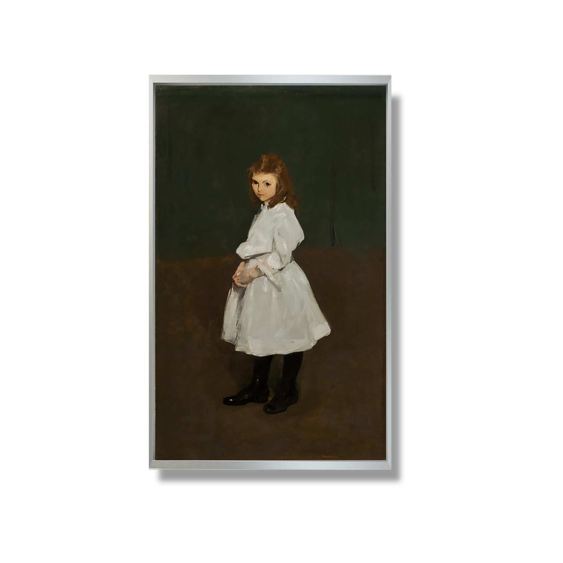 Little Girl in White (Queenie Burnett) - George Bellows - Reproduction Peinture
