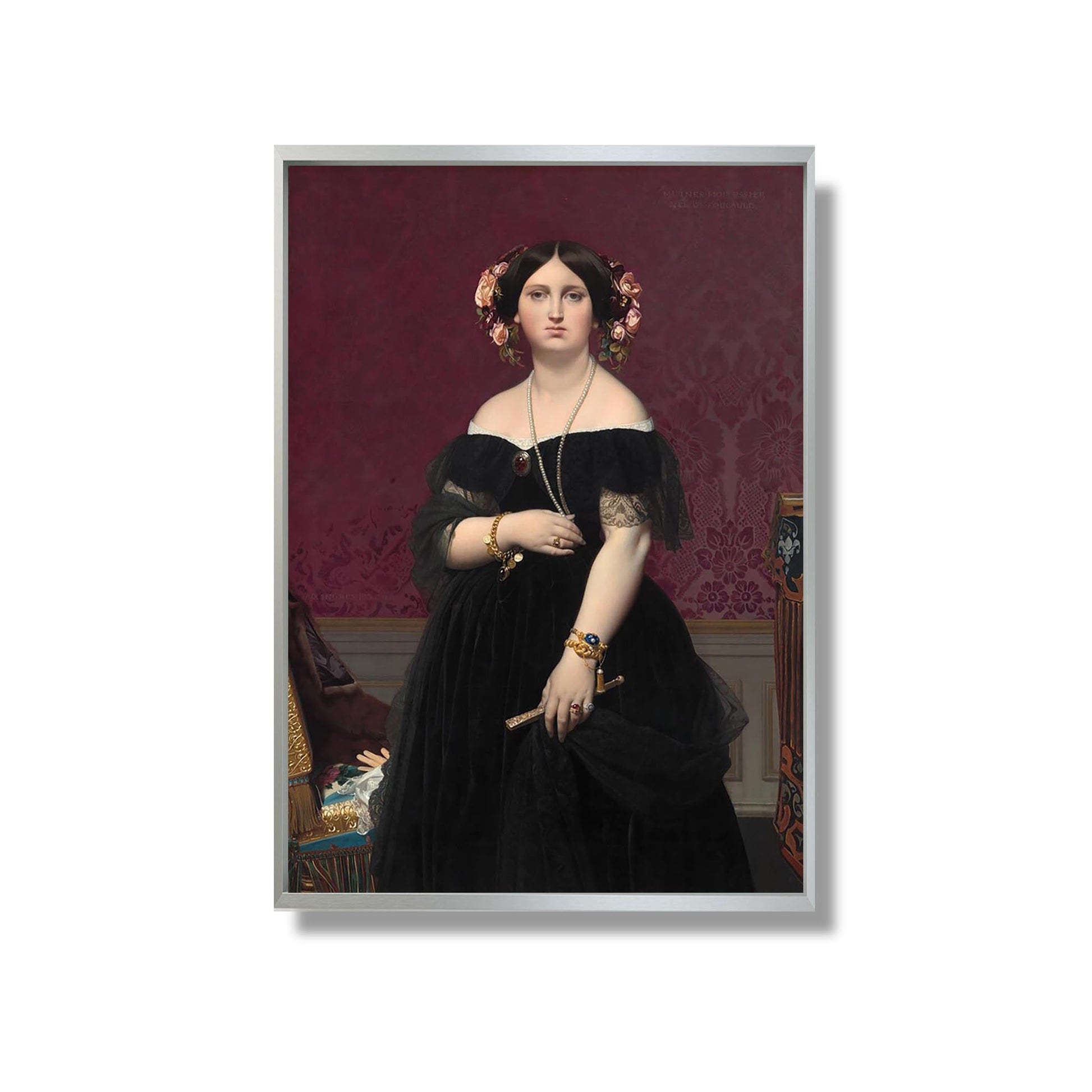 Madame Moitessier - Jean-Auguste-Dominique Ingres - Reproduction Peinture