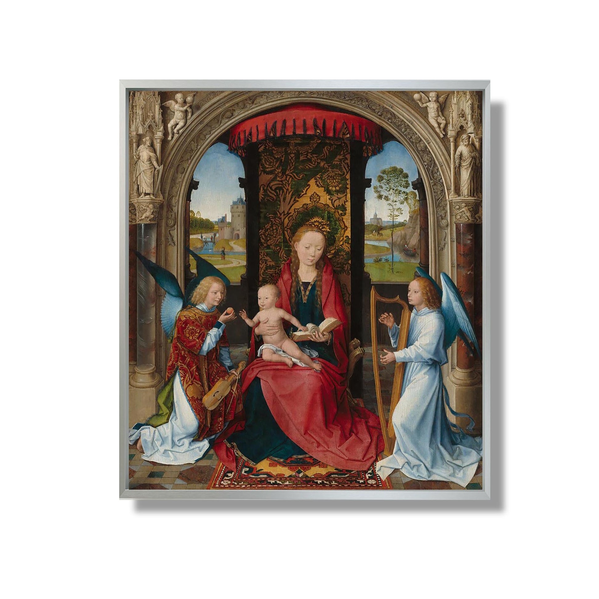 Madonna and Child with Angels - Hans Memling - Reproduction Peinture