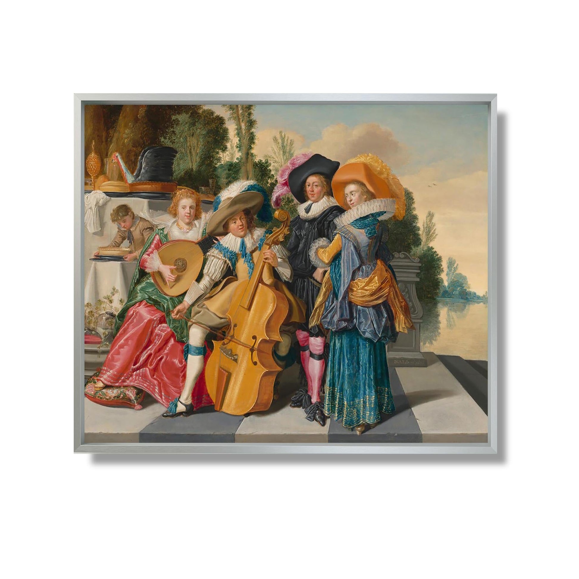 Merry Company on a Terrace - Dirck Hals - Reproduction Peinture