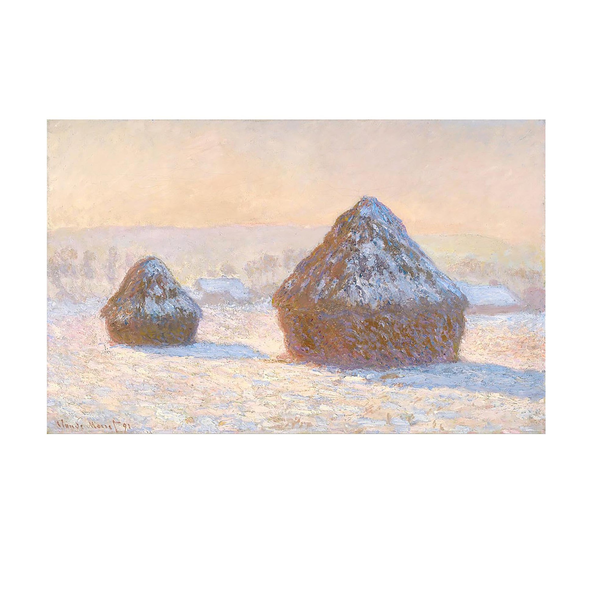 Meules, Effet de Neige, Le Matin - Claude Monet - Reproduction Peinture