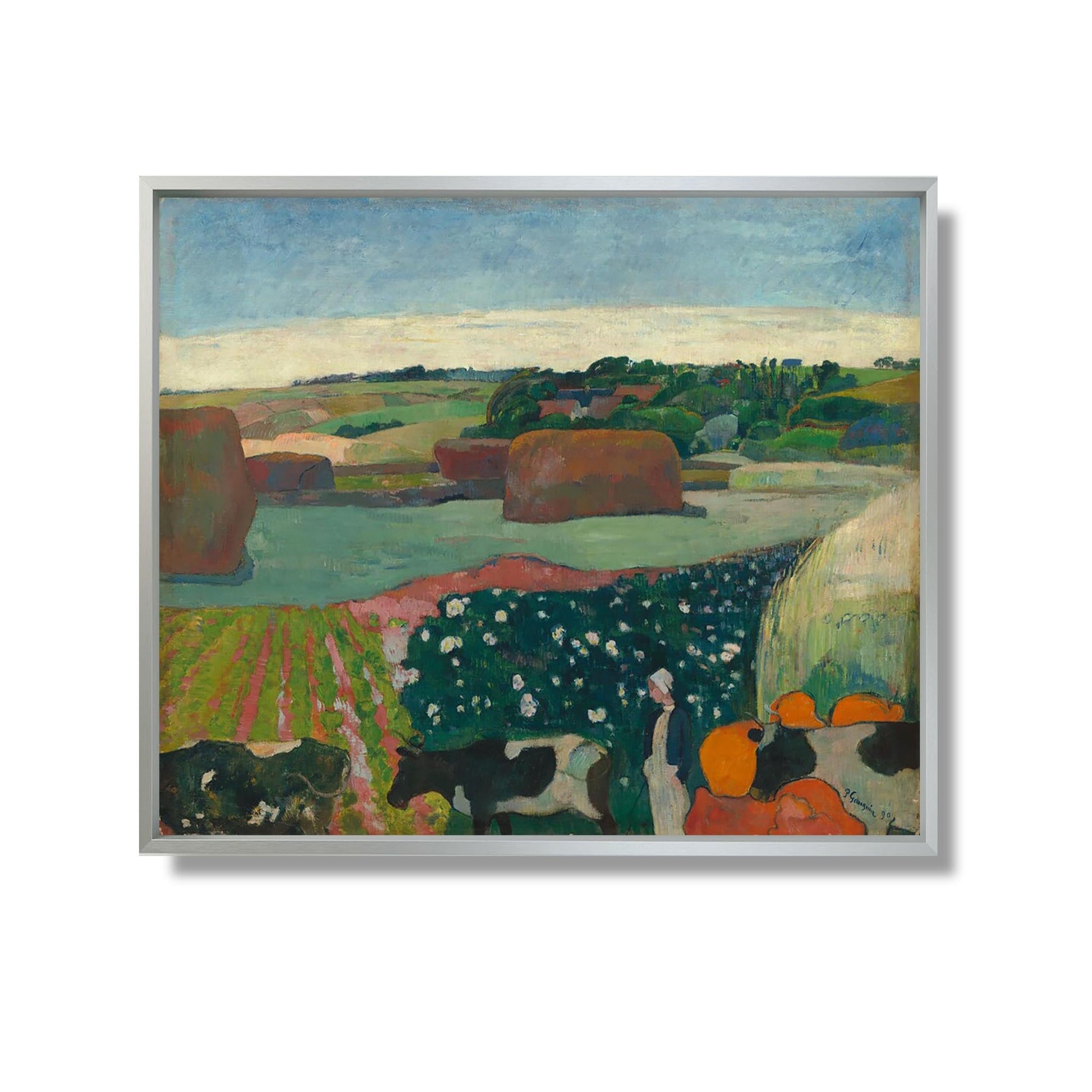 Meules de foin en Bretagne - Paul Gauguin - Reproduction Peinture