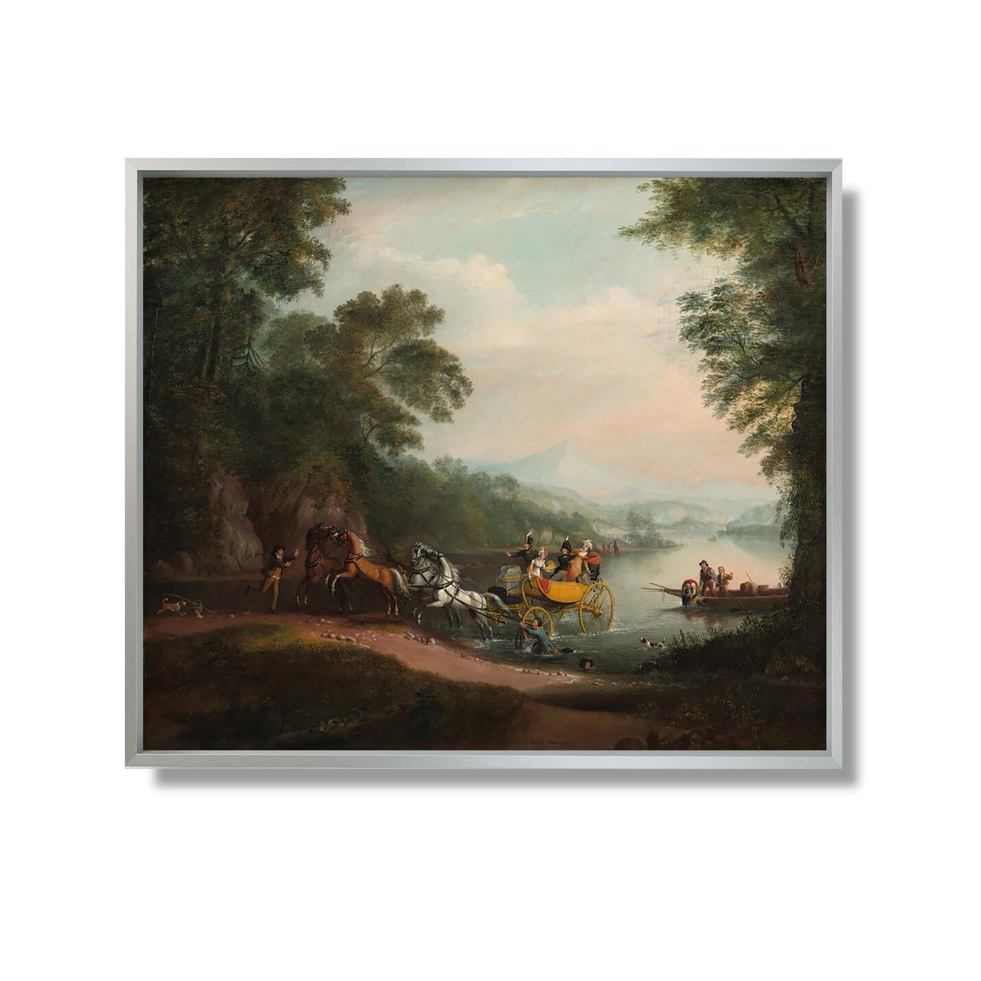 Mishap at the Ford - Alvan T. Fisher - Reproduction Peinture