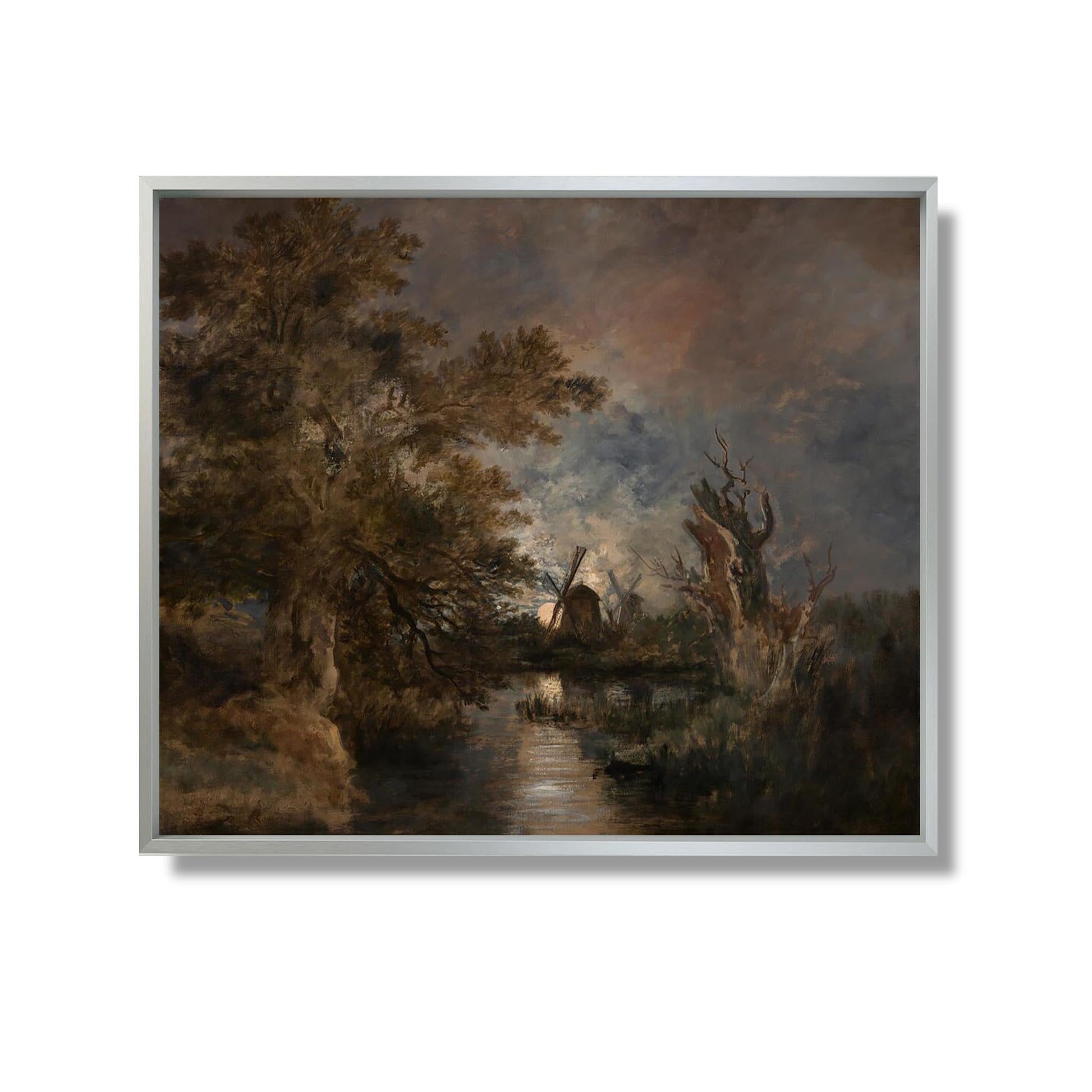 Moonlight on the Yare - John Crome - Reproduction Peinture