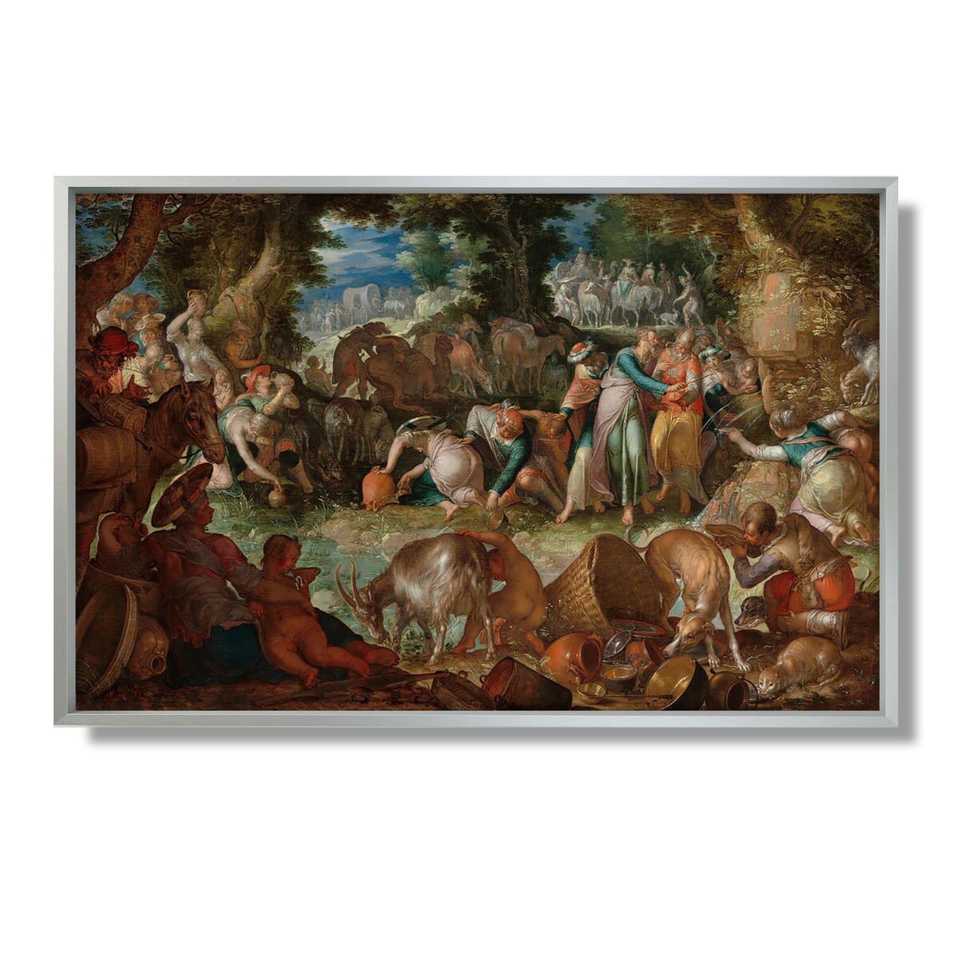 Moses Striking the Rock - Joachim Anthonisz Wtewael - Reproduction Peinture