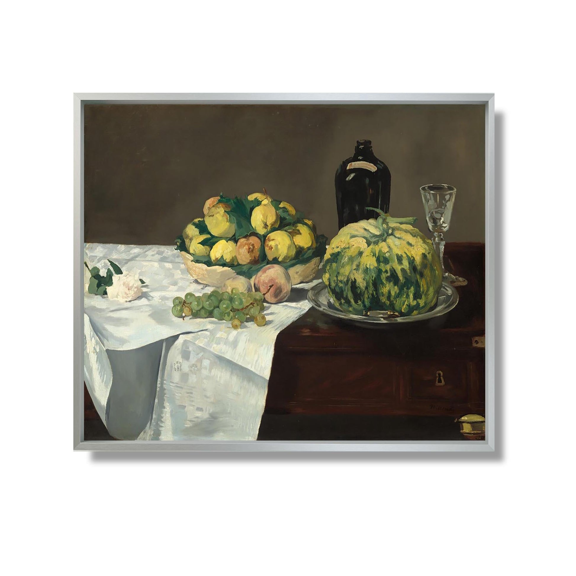 Nature morte au melon et aux pêches - Edouard Manet - Reproduction Peinture