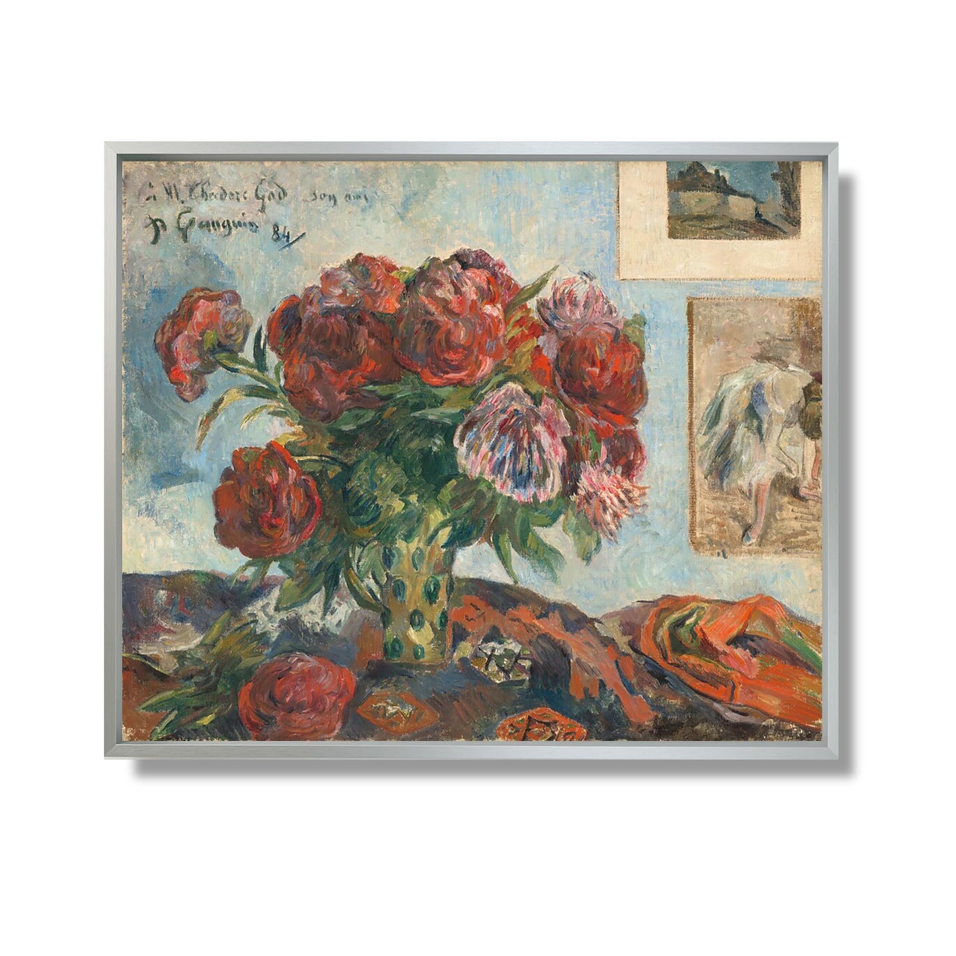 Nature morte aux pivoines - Paul Gauguin - Reproduction Peinture