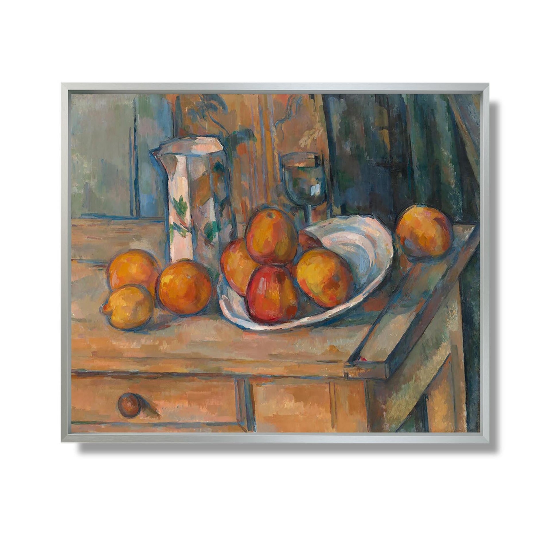 Nature morte avec pot à lait et fruits - Paul Cézanne - Reproduction Peinture