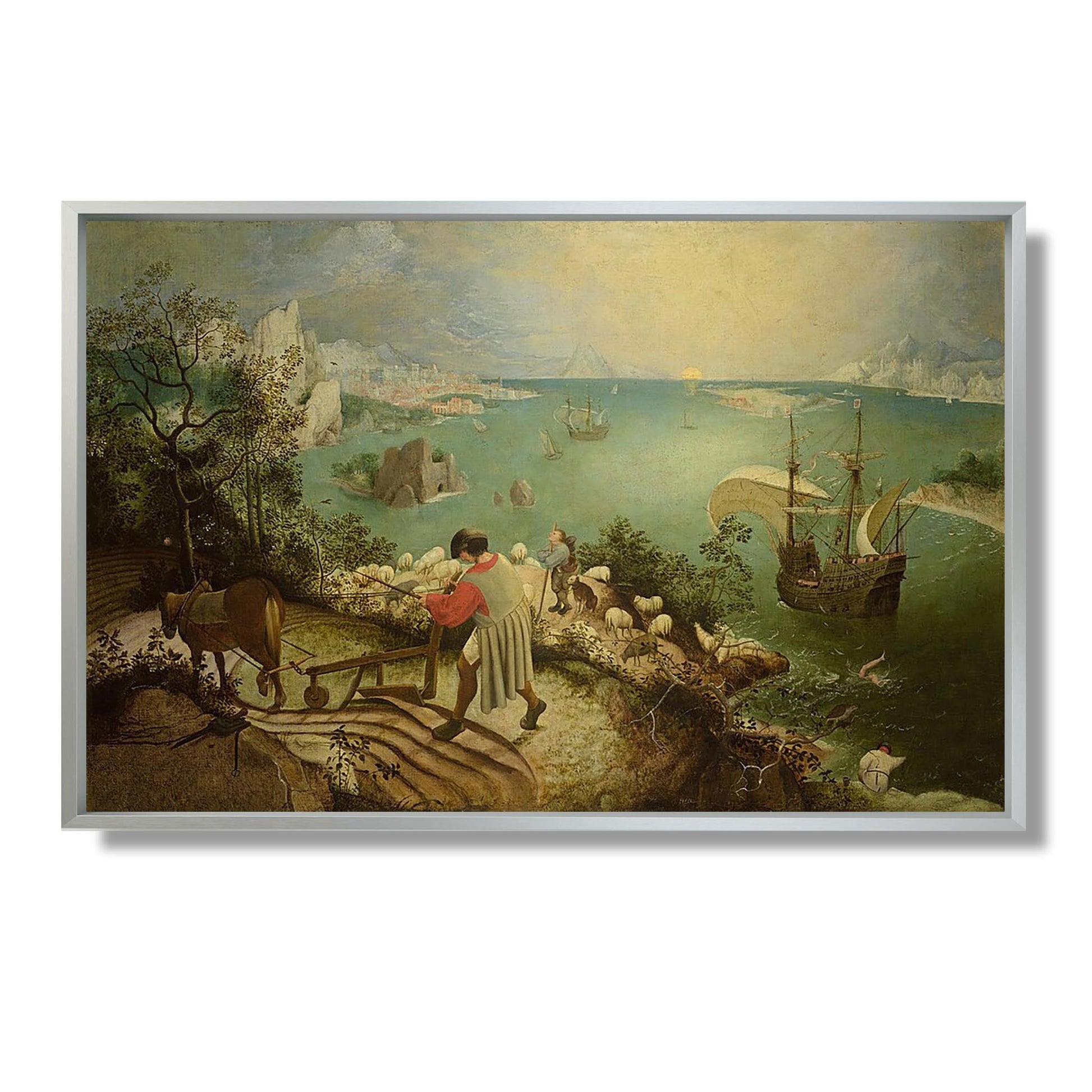 Paysage avec la chute d'Icare - Pieter Bruegel the Elder - Reproduction Peinture