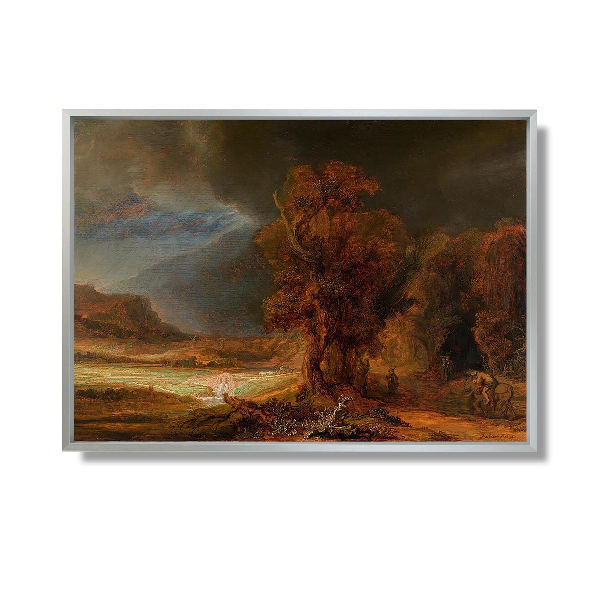 Paysage avec le Bon Samaritain - Rembrandt - Reproduction Peinture
