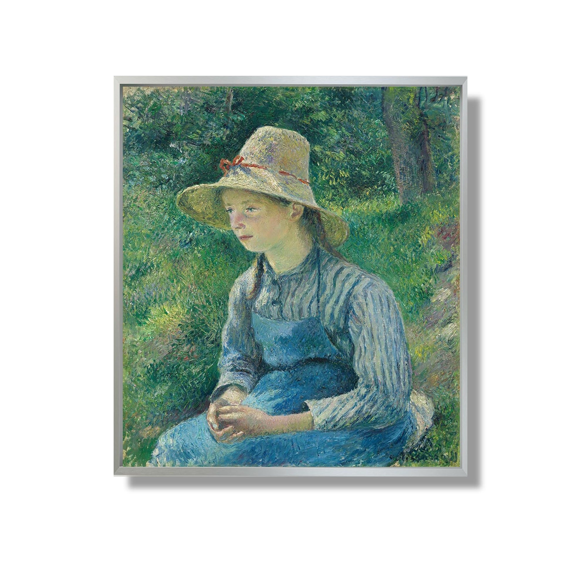 Paysanne au chapeau de paille - Camille Pissarro - Reproduction Peinture