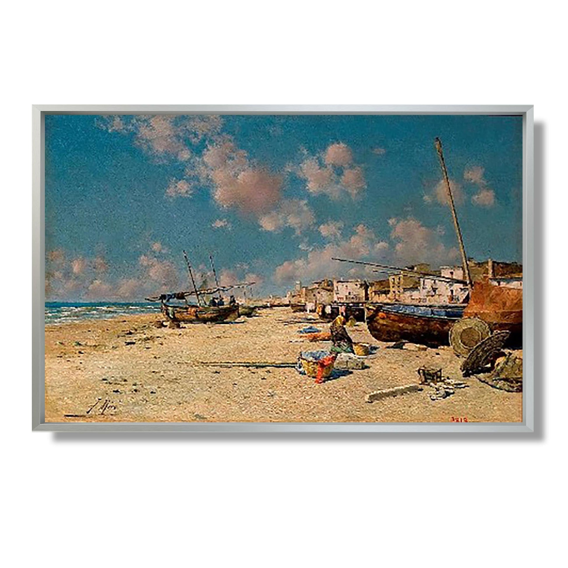 Plage de Sitges - Joaquim de Miro i Argenter - Reproduction Peinture