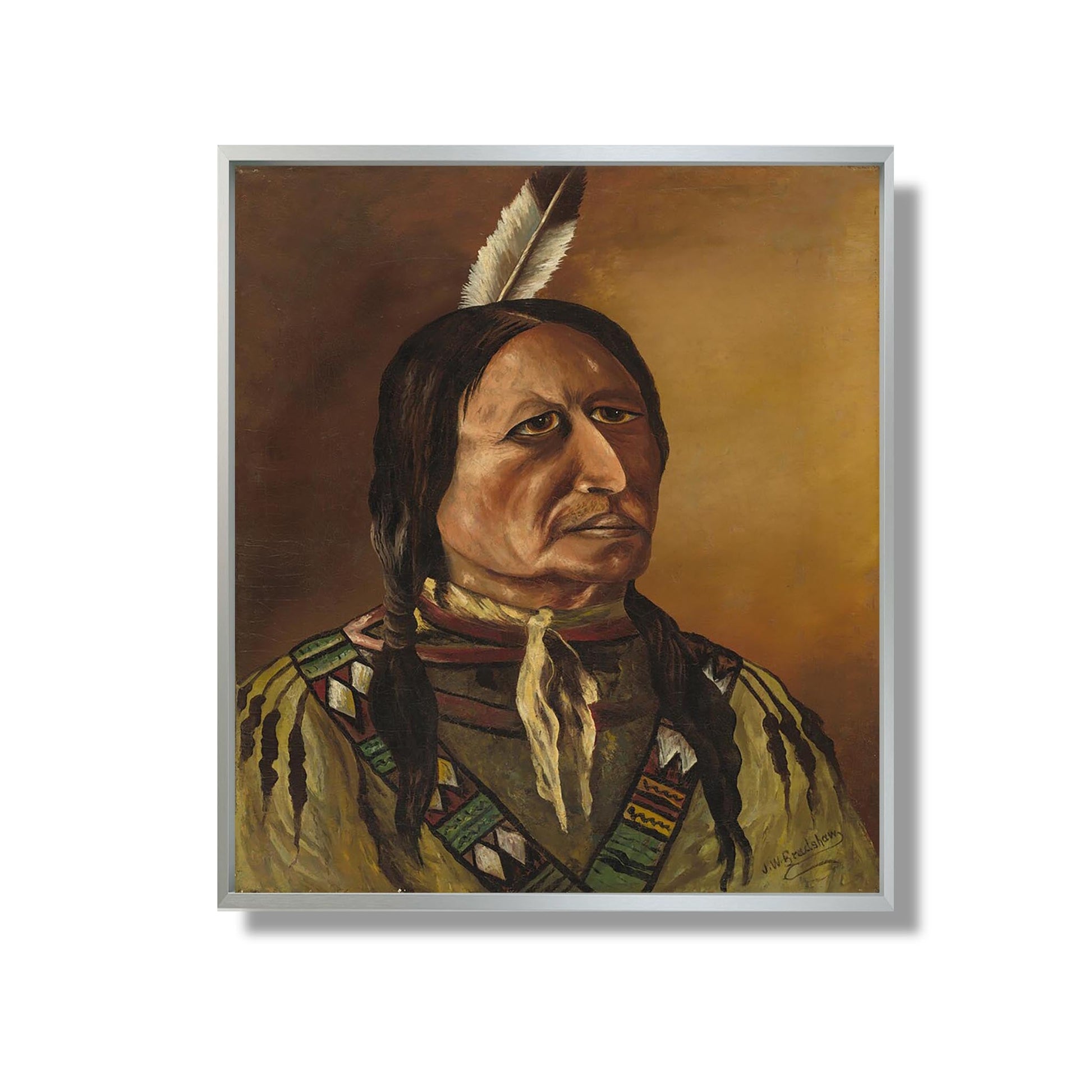 Plains Indian - J.W. Bradshaw - Reproduction Peinture