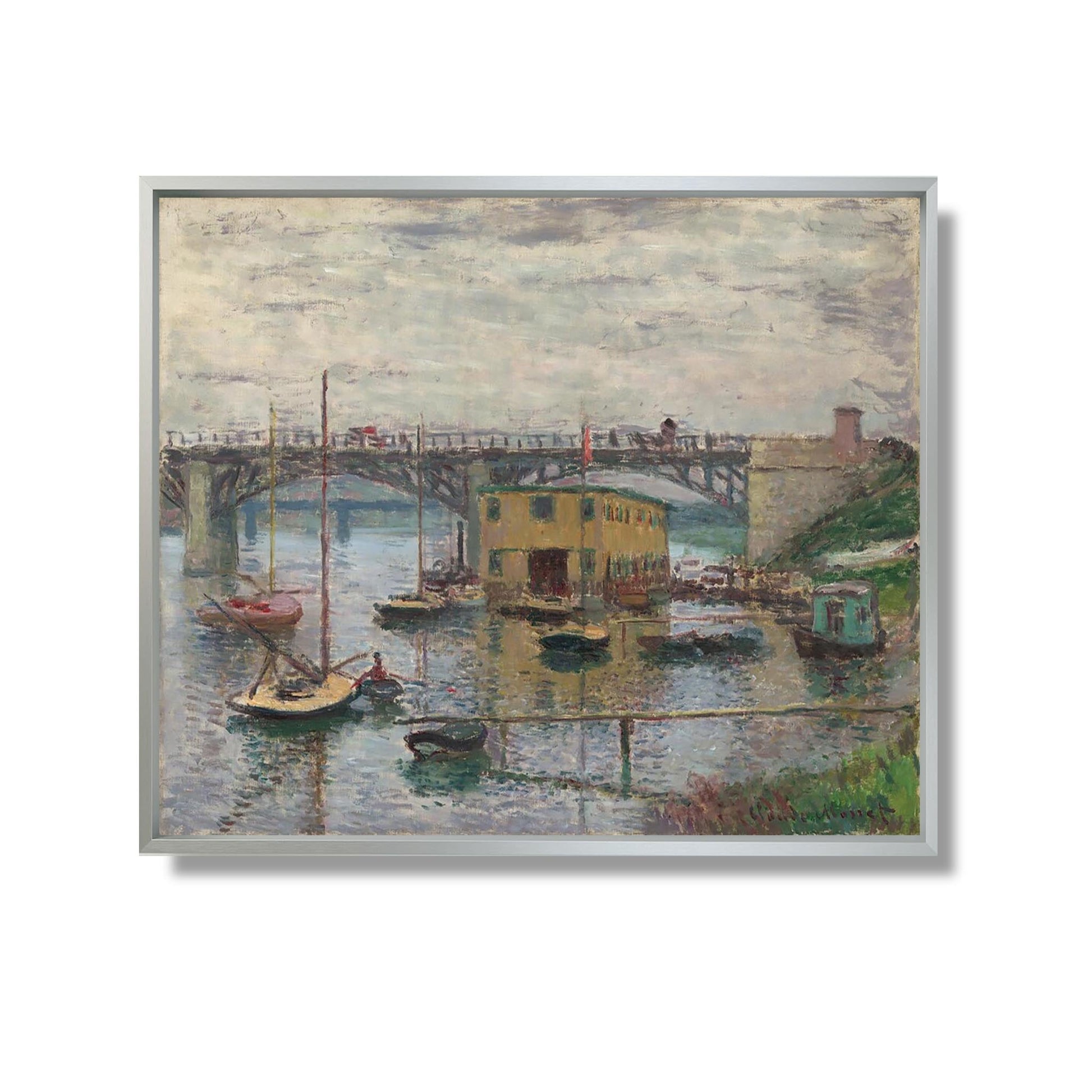 Pont d'Argenteuil par une journée grise - Claude Monet - Reproduction Peinture