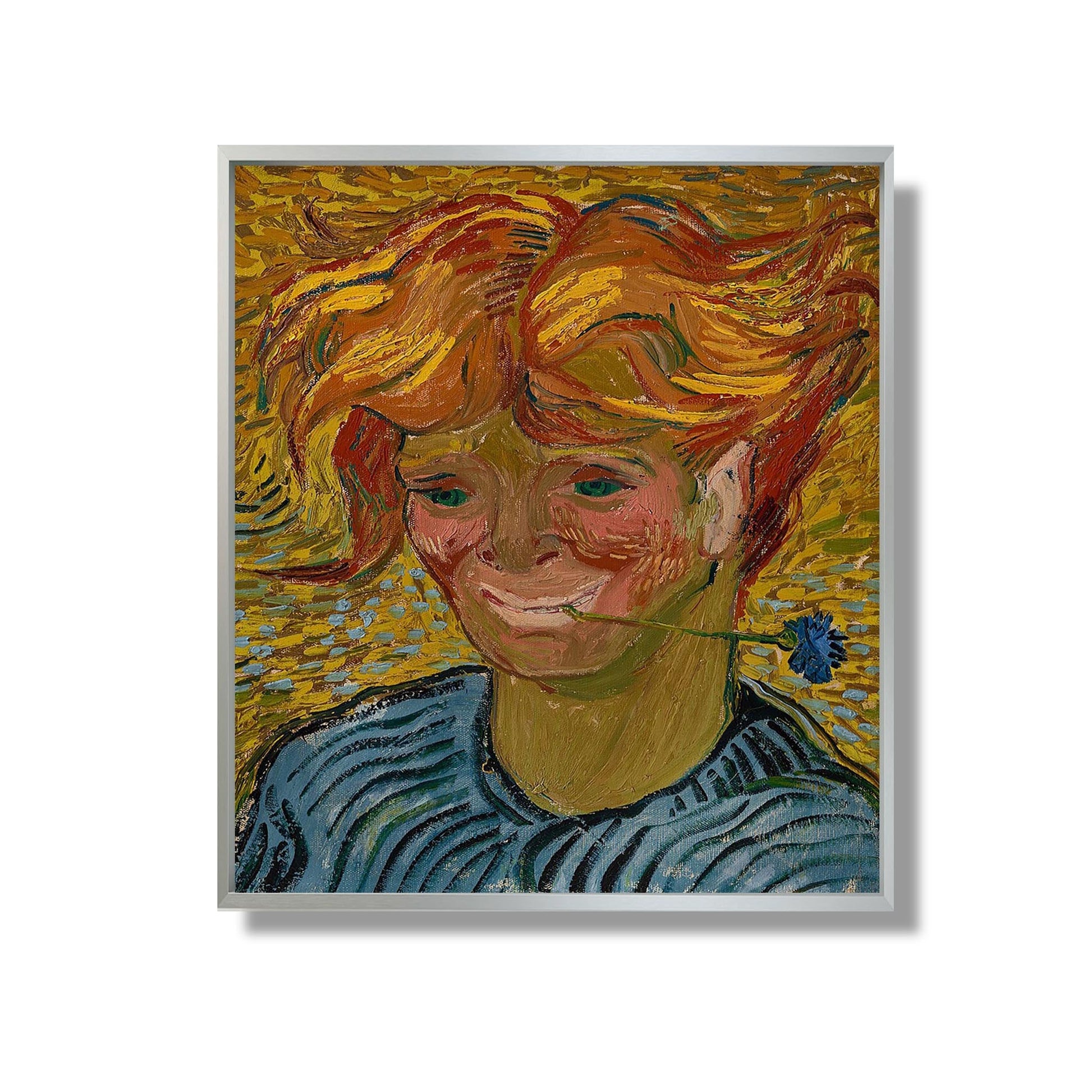 Portrait d'un Jeune Homme au Bleuet - Vincent Van Gogh - Reproduction Peinture
