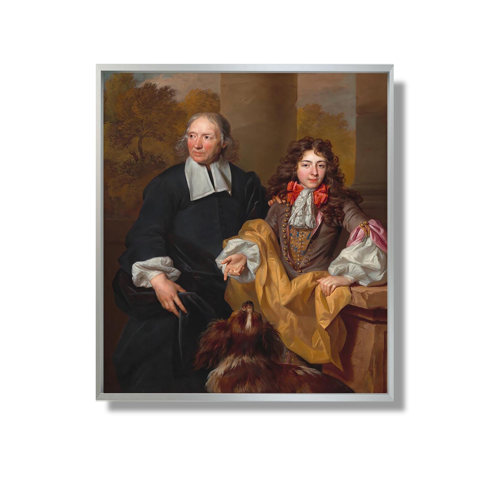 Portrait d'un jeune homme et de son précepteur - Nicolas de Largillierre - Reproduction Peinture