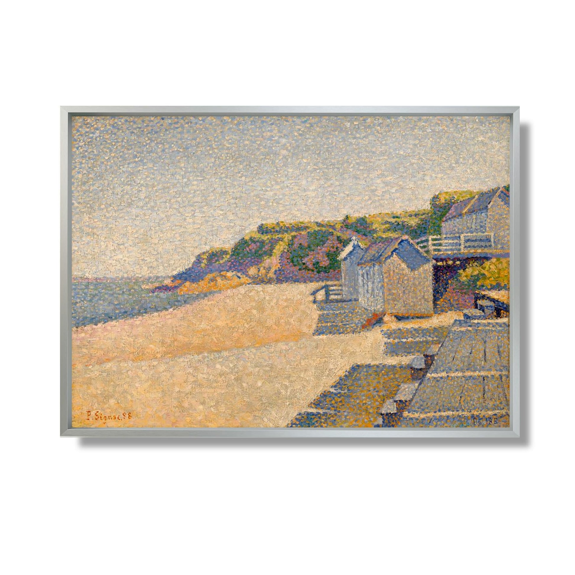 Portrieux, Les cabines de Bain, opus 185 (Plage de la Comtesse) - Paul Signac - Reproduction Peinture
