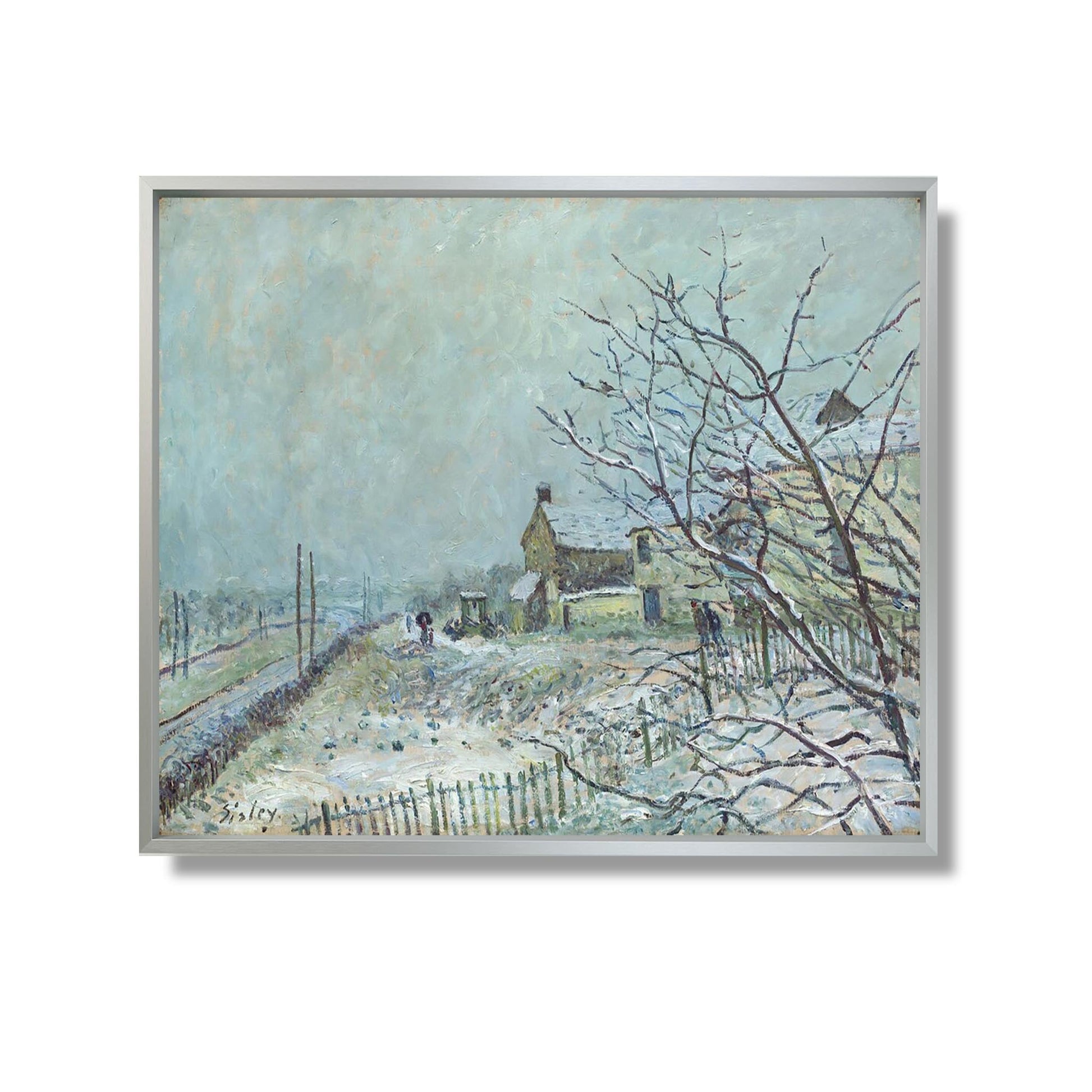 Première neige à Veneux-Nadon - Alfred Sisley - Reproduction Peinture