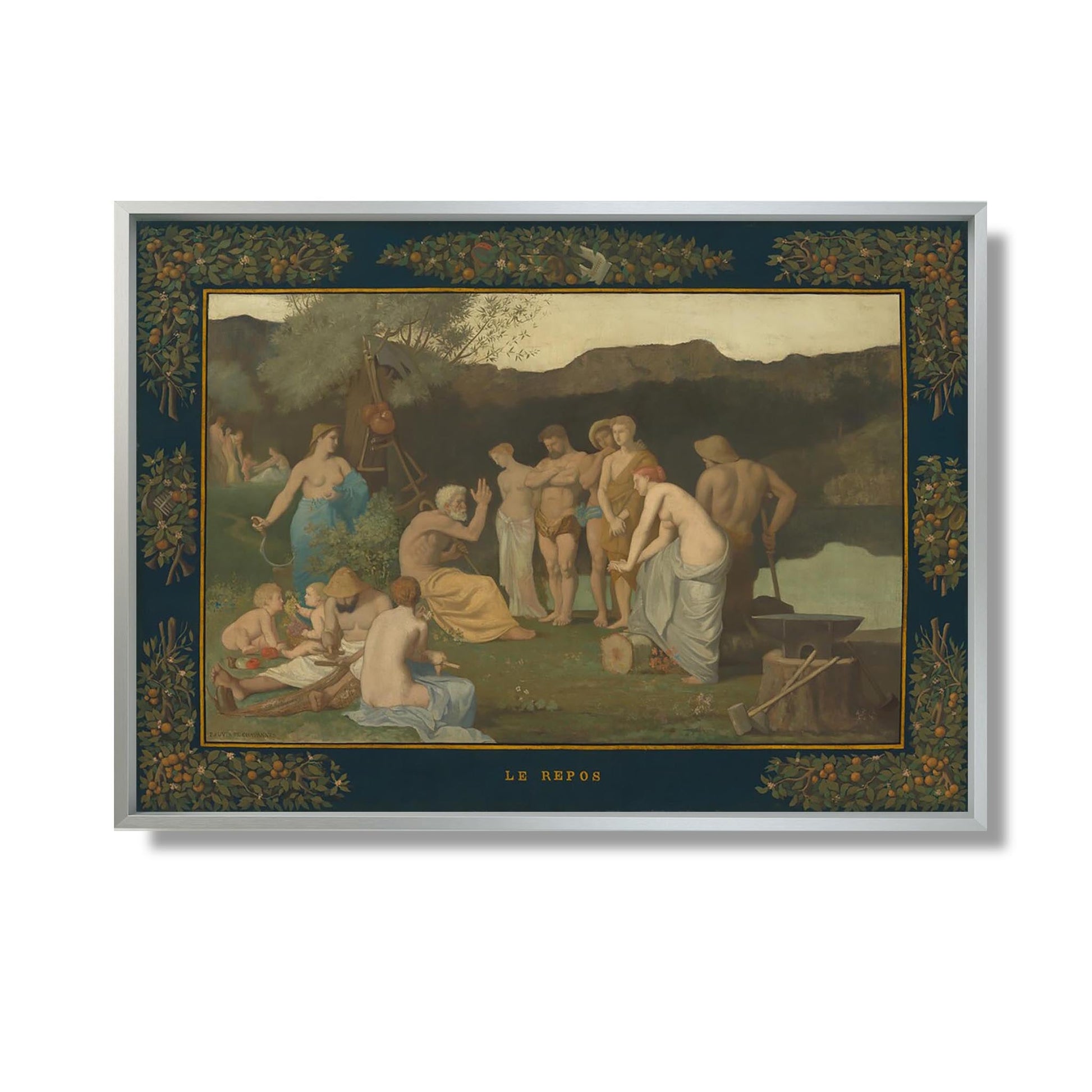 Repos - Pierre Puvis de Chavannes - Reproduction Peinture