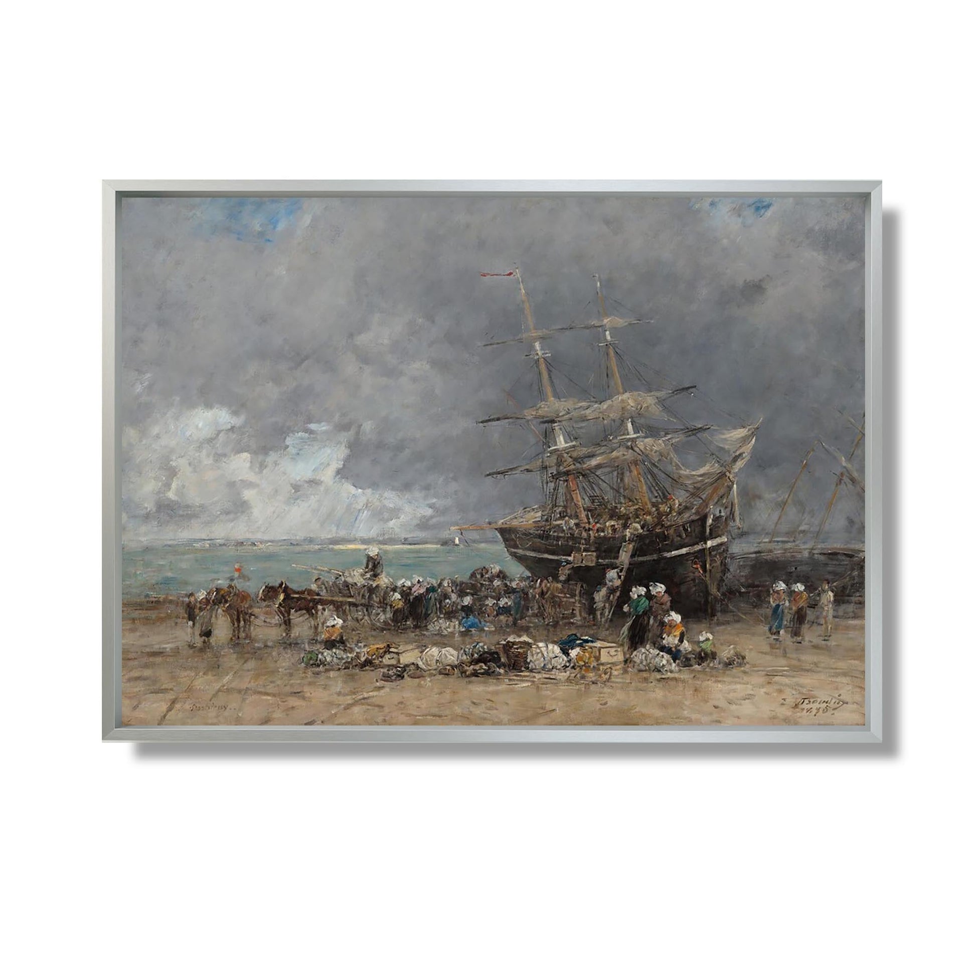Retour à Terre-Neuvier - Eugène Boudin - Reproduction Peinture