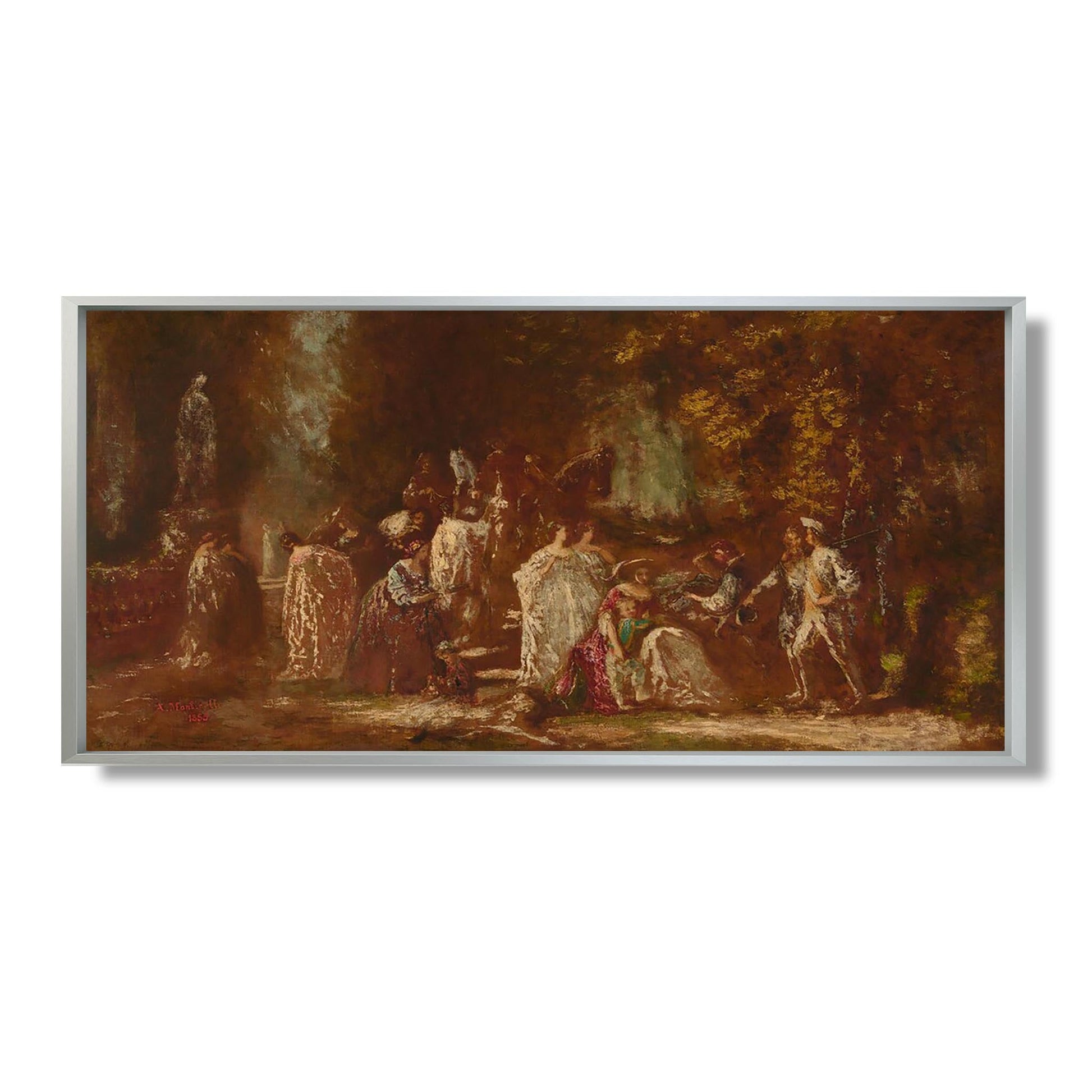 Retour de la chasse - Adolphe Monticelli - Reproduction Peinture