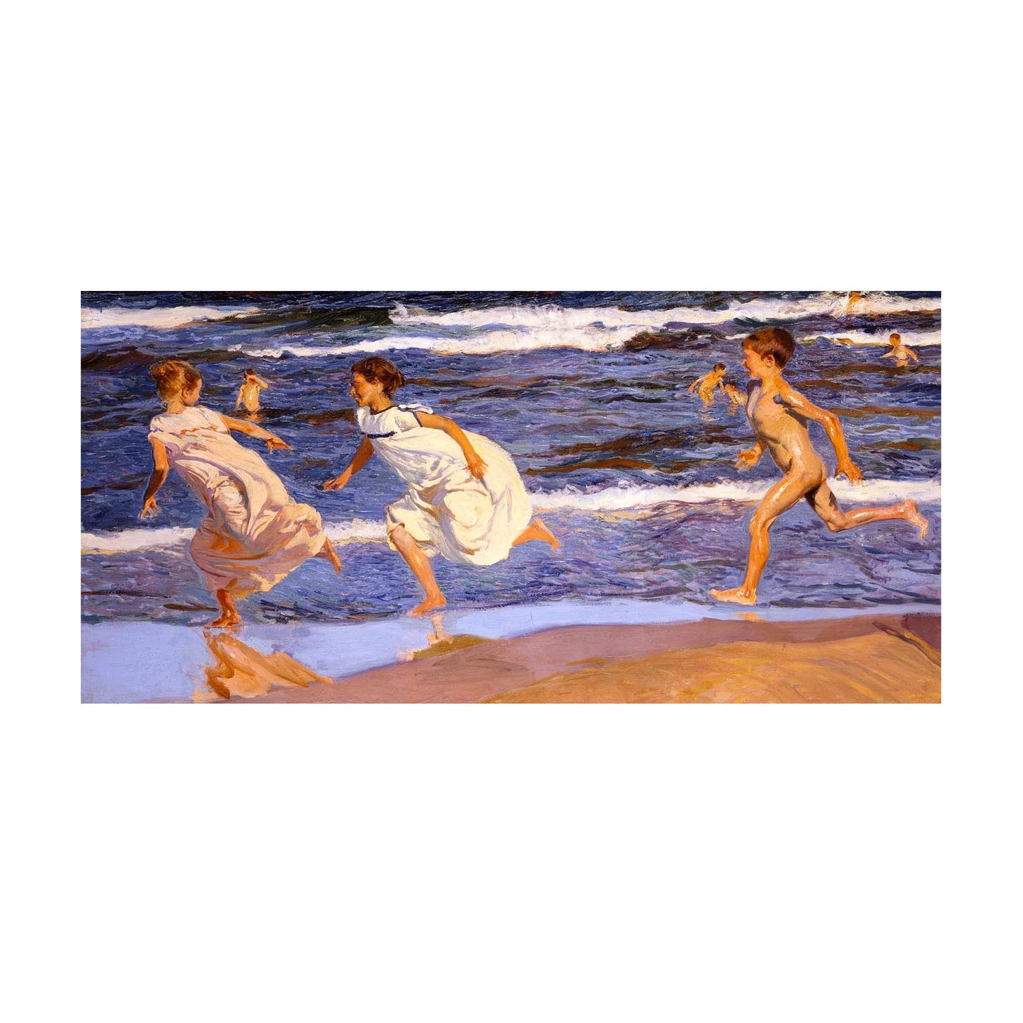 Running along the beach - Joaquin Sorolla y Bastida