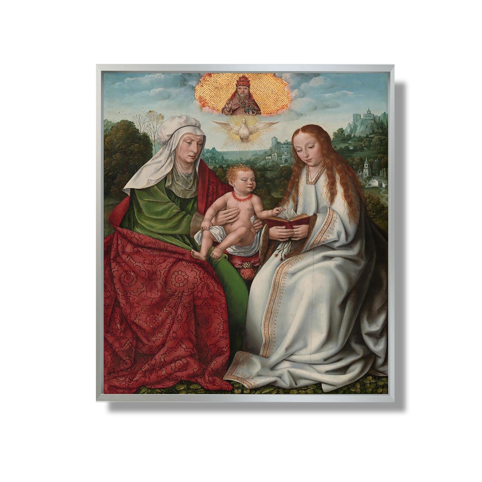 Saint Anne with the Virgin and the Christ Child - Master of Frankfurt - Reproduction Peinture