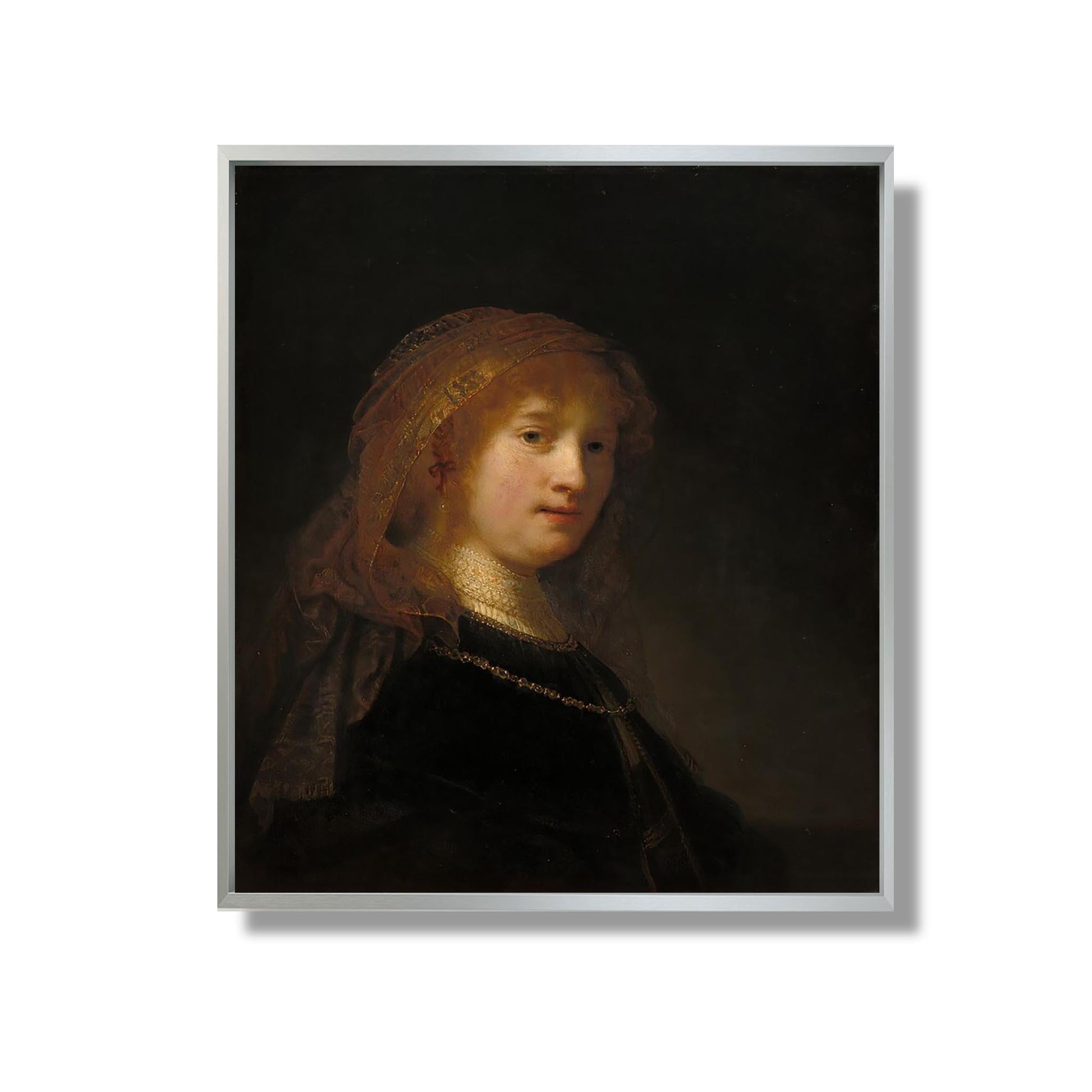 Saskia van Uylenburgh, l'épouse de l'artiste - Rembrandt  - Reproduction Peinture