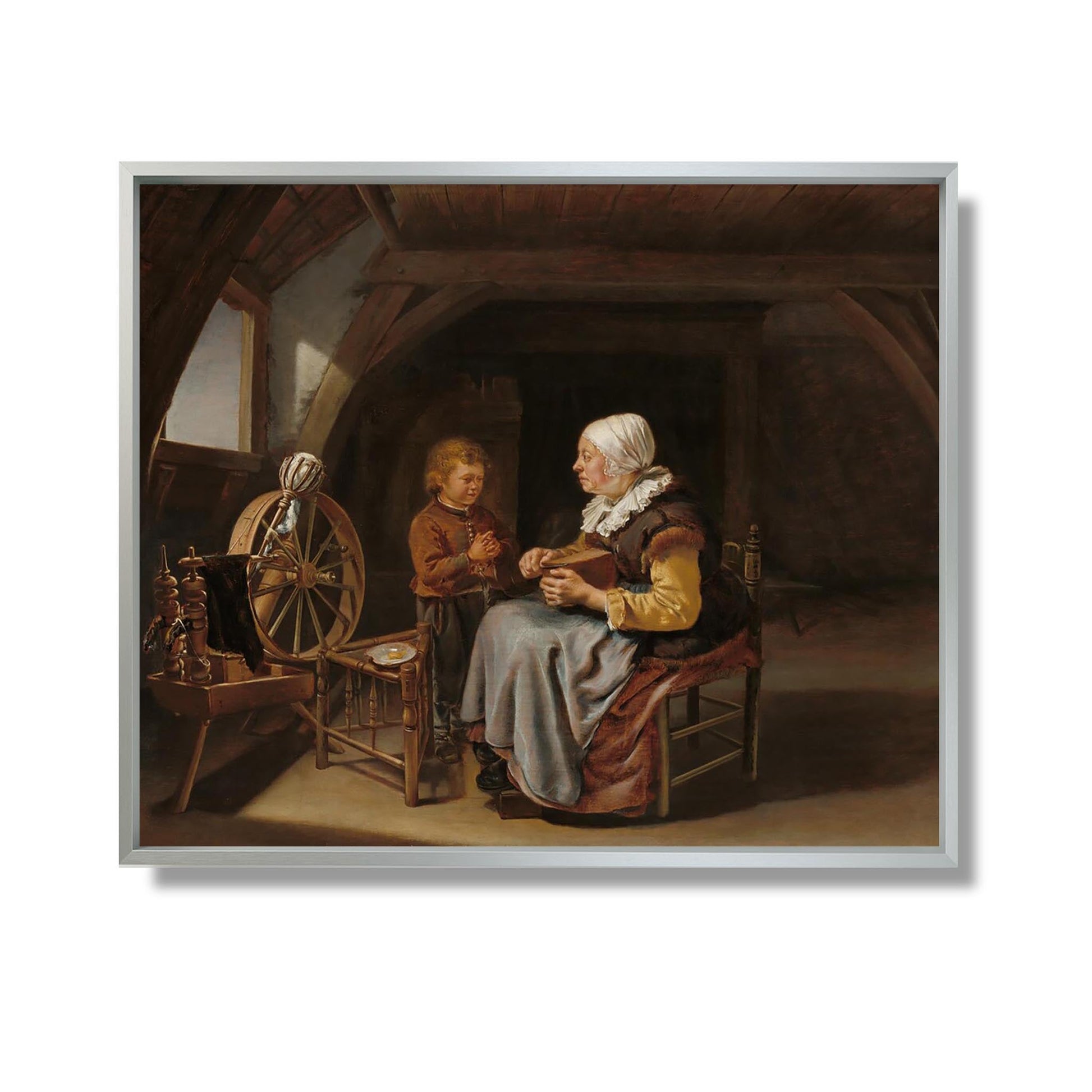 Saying Grace - Frans van Mieris - Reproduction Peinture