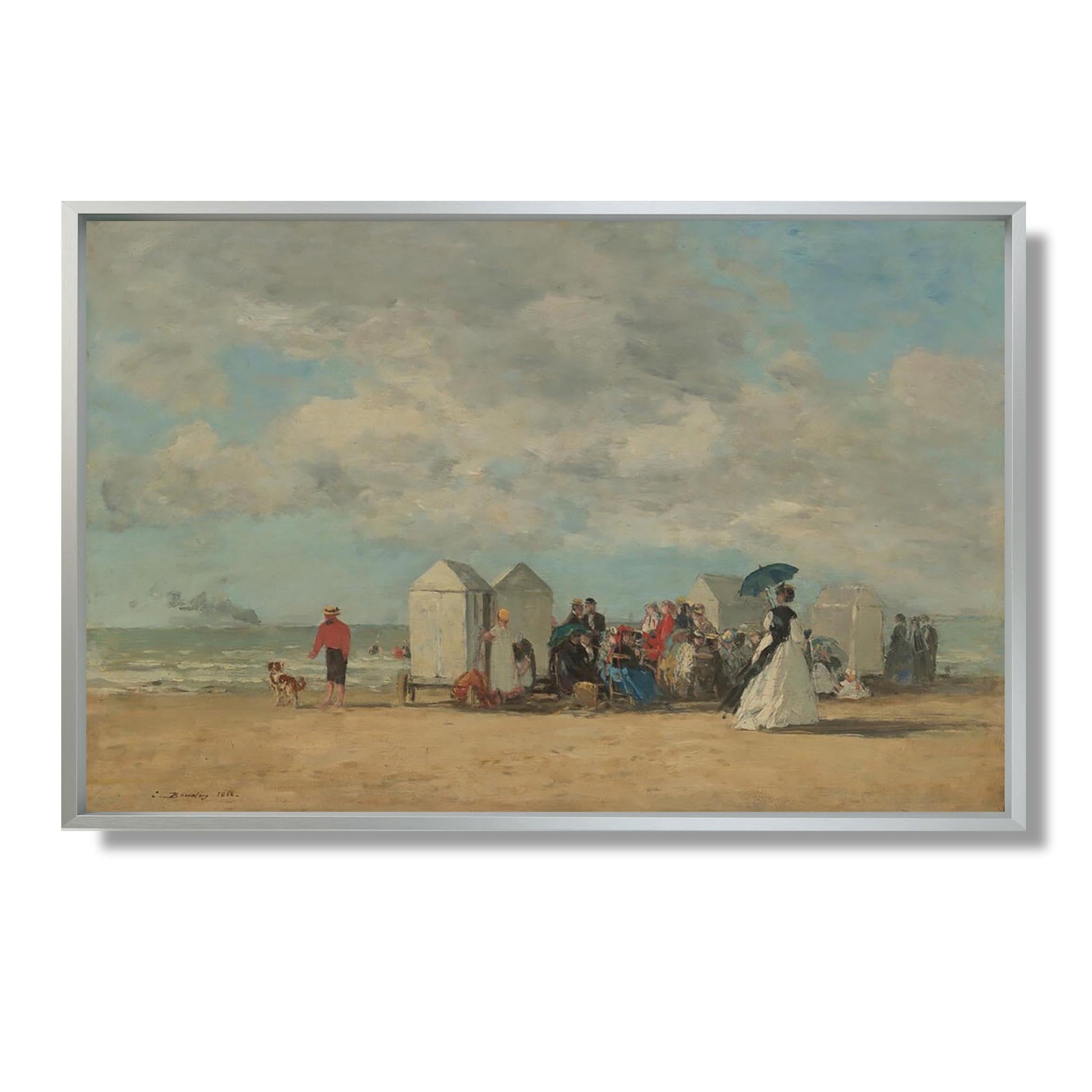 Scène de plage - Eugène Boudin - Reproduction Peinture