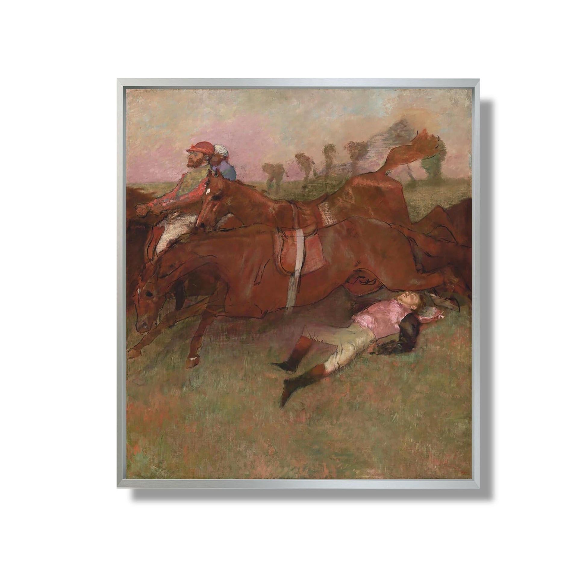 Scène du steeplechase : Le jockey déchu - Edgar Degas - Reproduction Peinture