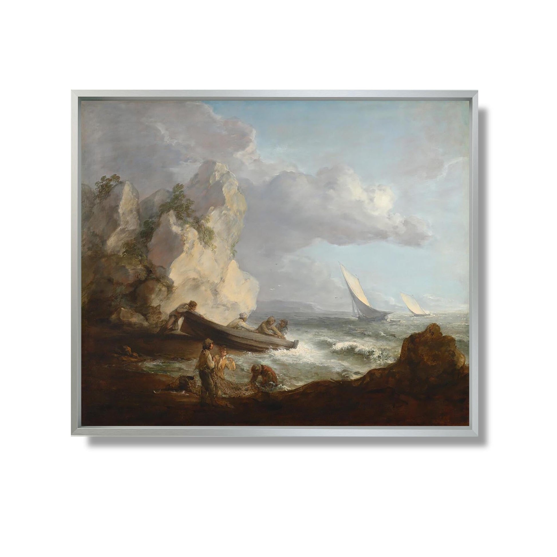 Seashore with Fishermen - Thomas Gainsborough - Reproduction Peinture