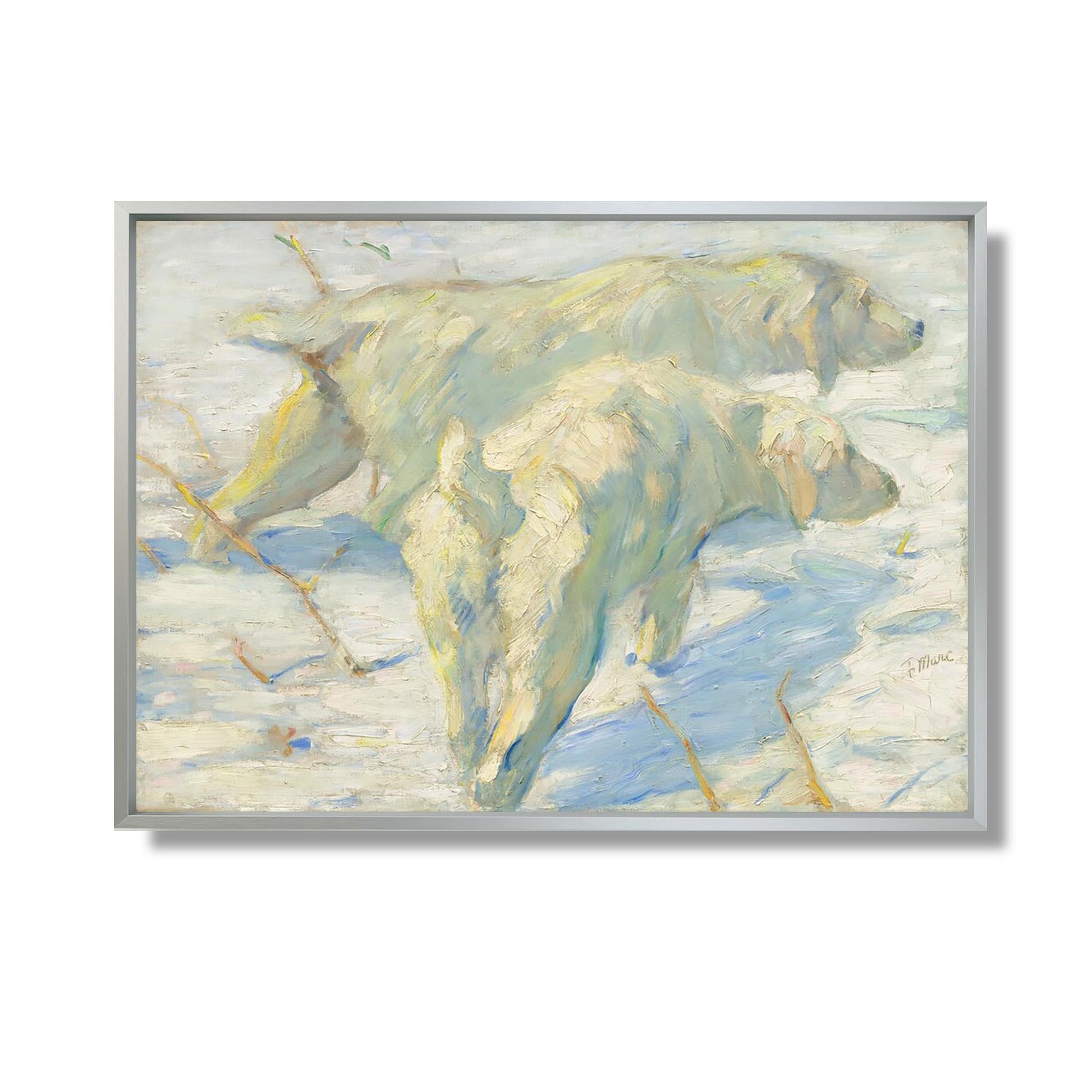 Siberian Dogs in the Snow - Franz Marc - Reproduction Peinture