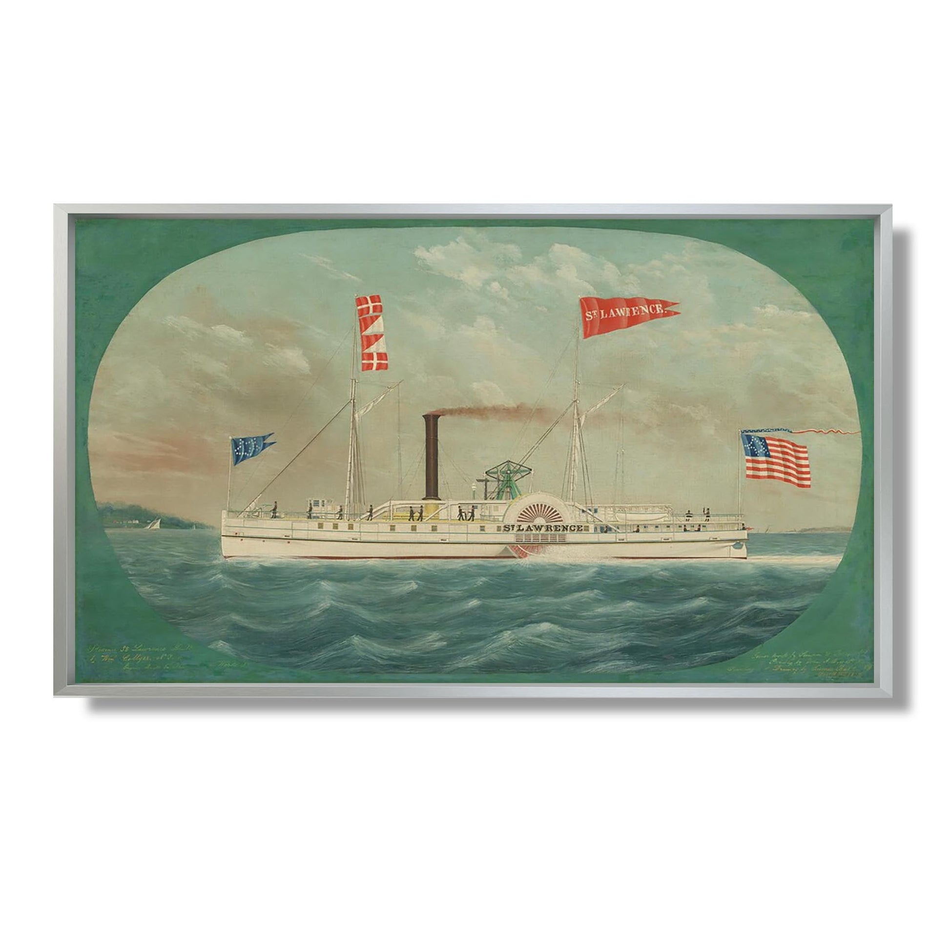 Steamer St. Lawrence - James Bard - Reproduction Peinture