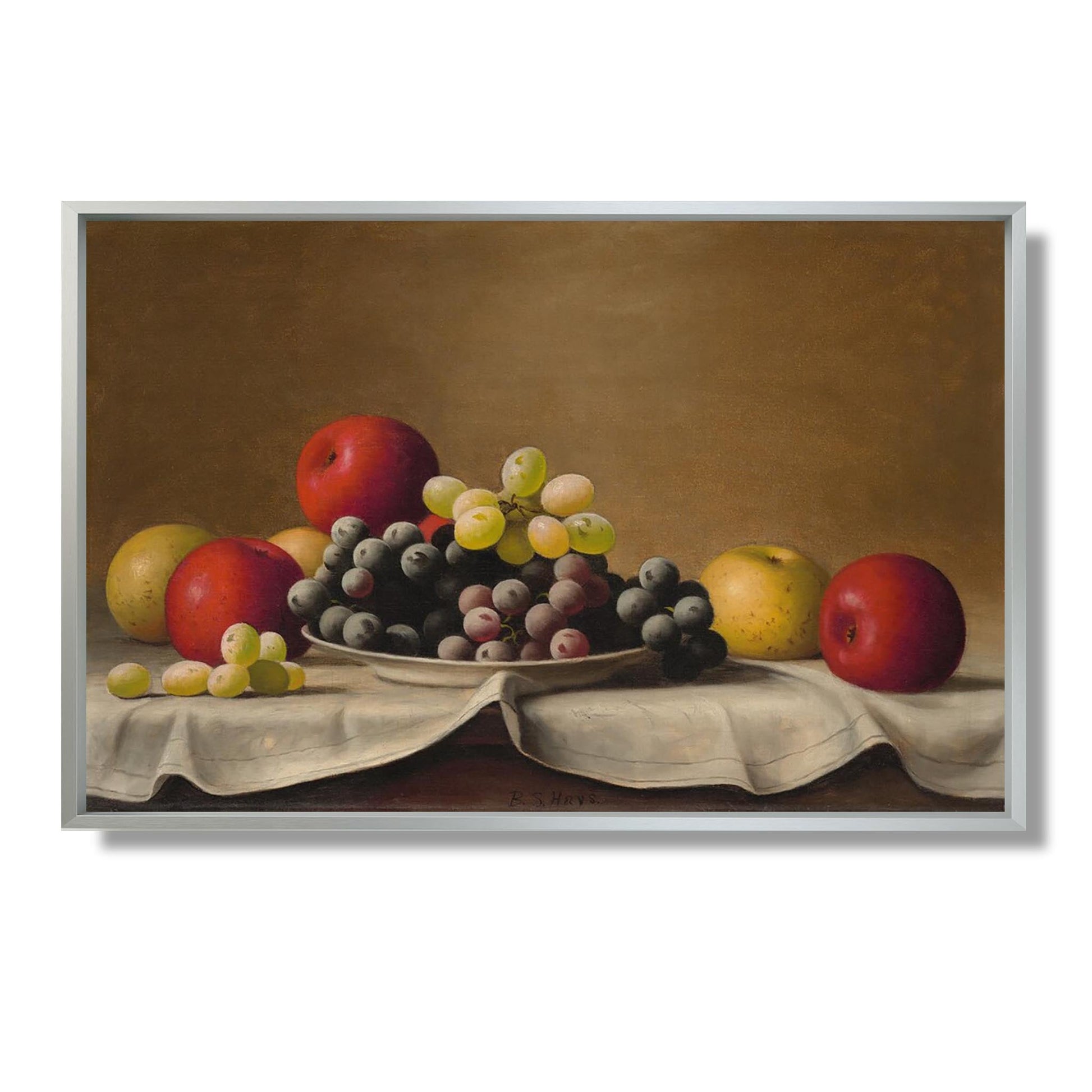 Still Life, Apples, Grapes - Barton Stone Hays - Reproduction Peinture