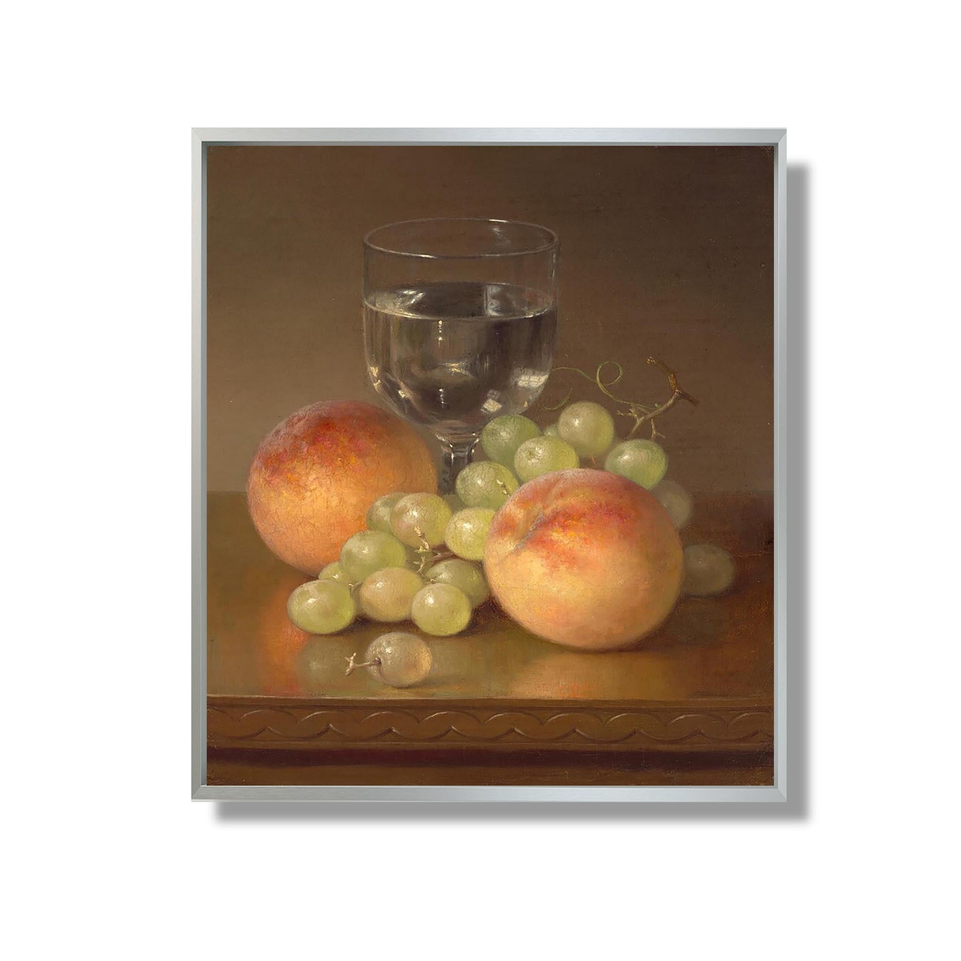 Still Life, Wineglass, Two Peaches - Robert Spear Dunning - Reproduction Peinture