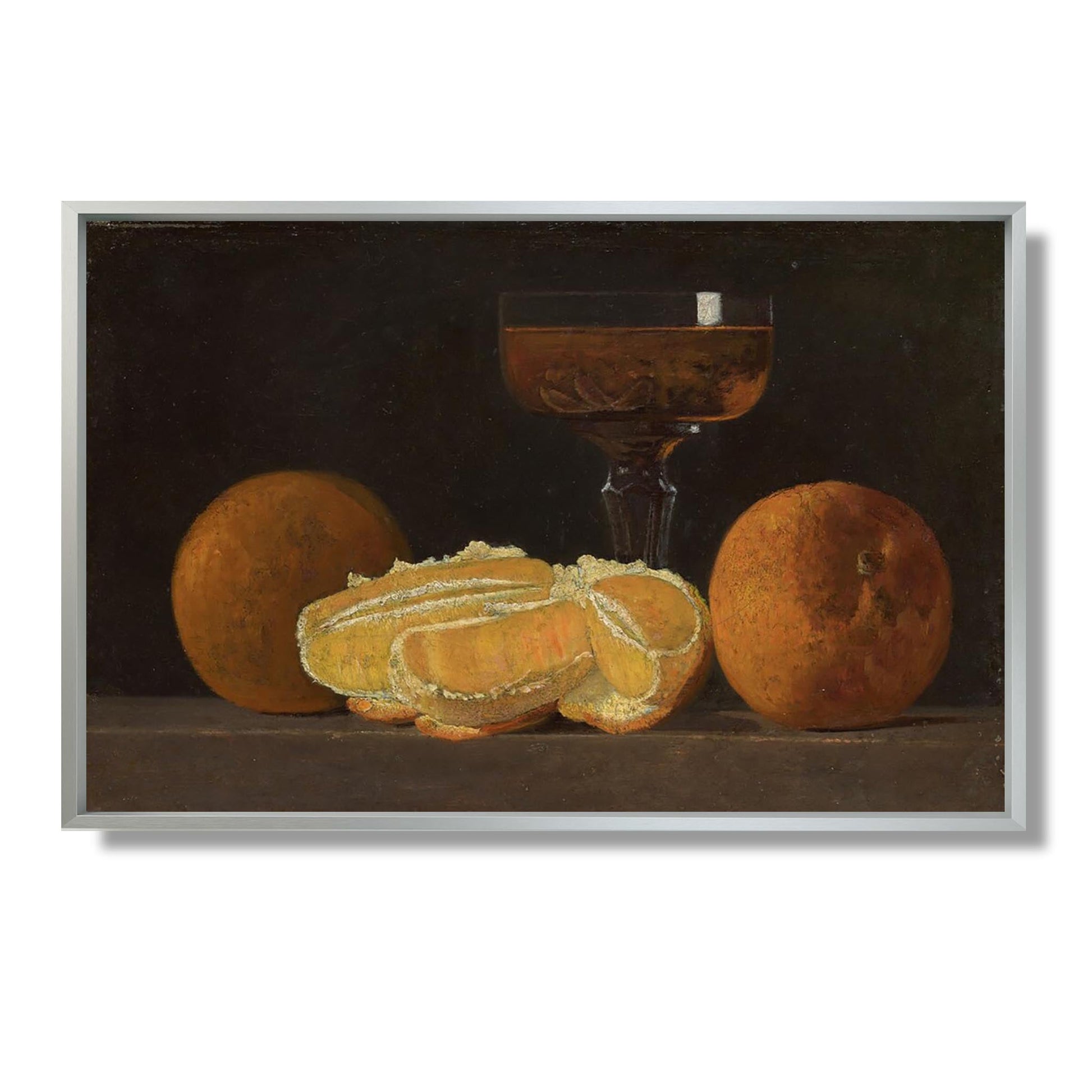 Still Life with Oranges and Goblet of Wine - John Frederick Peto - Reproduction Peinture