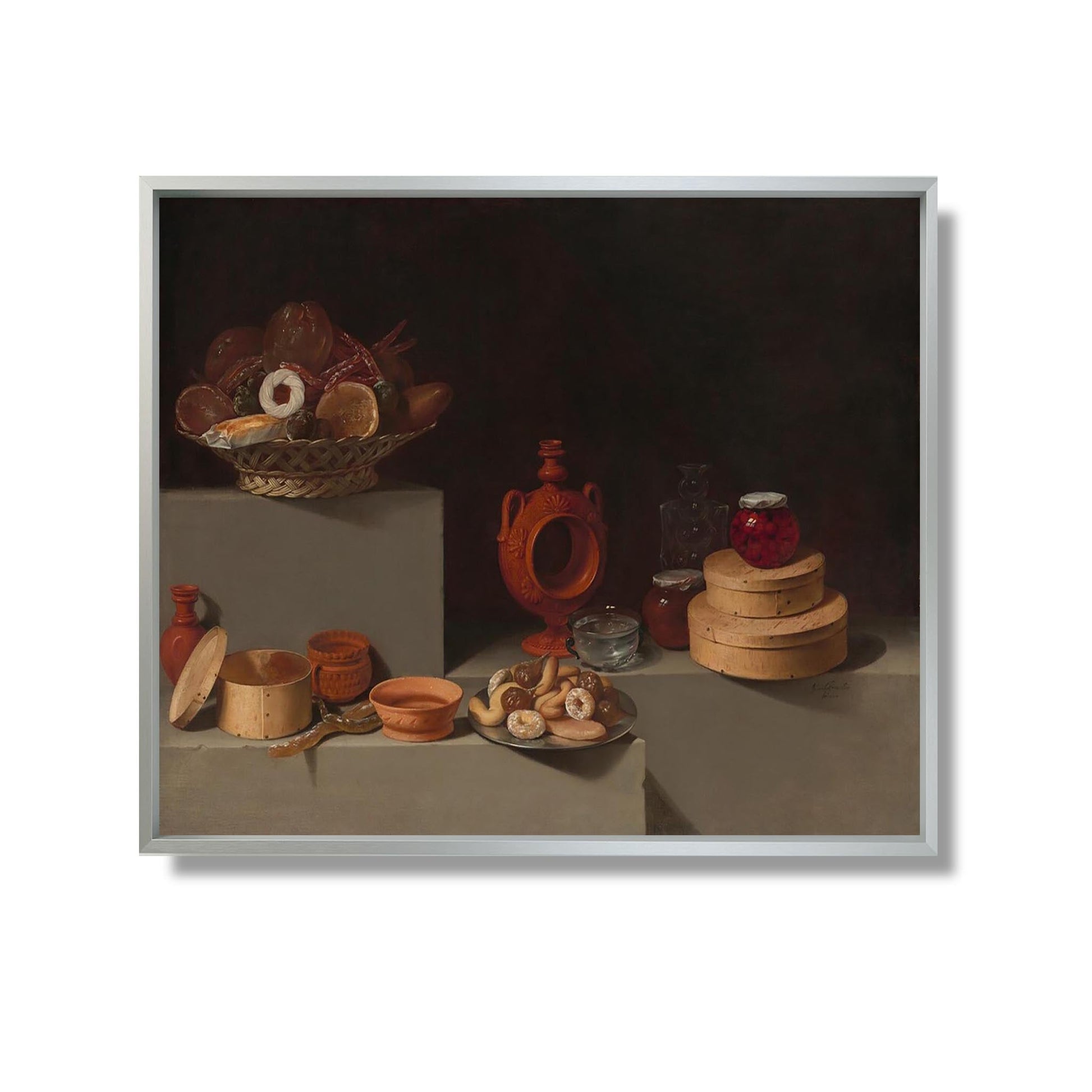 Still Life with Sweets and Pottery - Juan van der Hamen y Leon - Reproduction Peinture